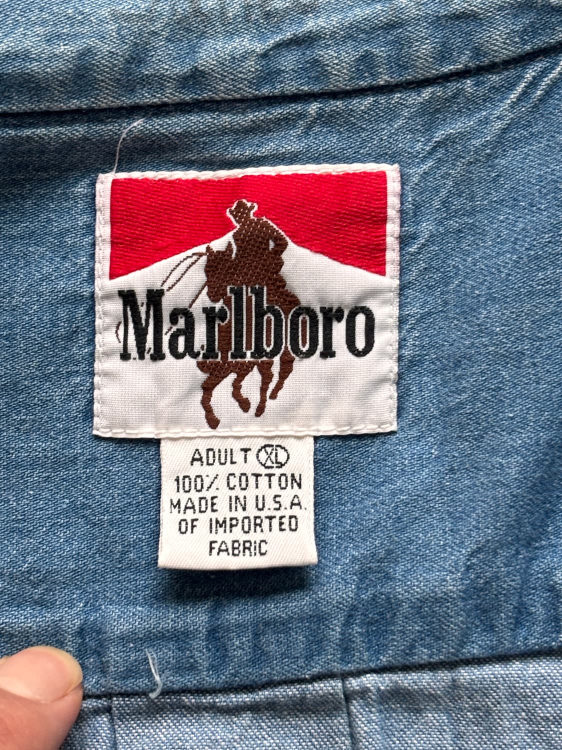 90s Vintage Marlboro Denim Shirts XL 상품이미지7