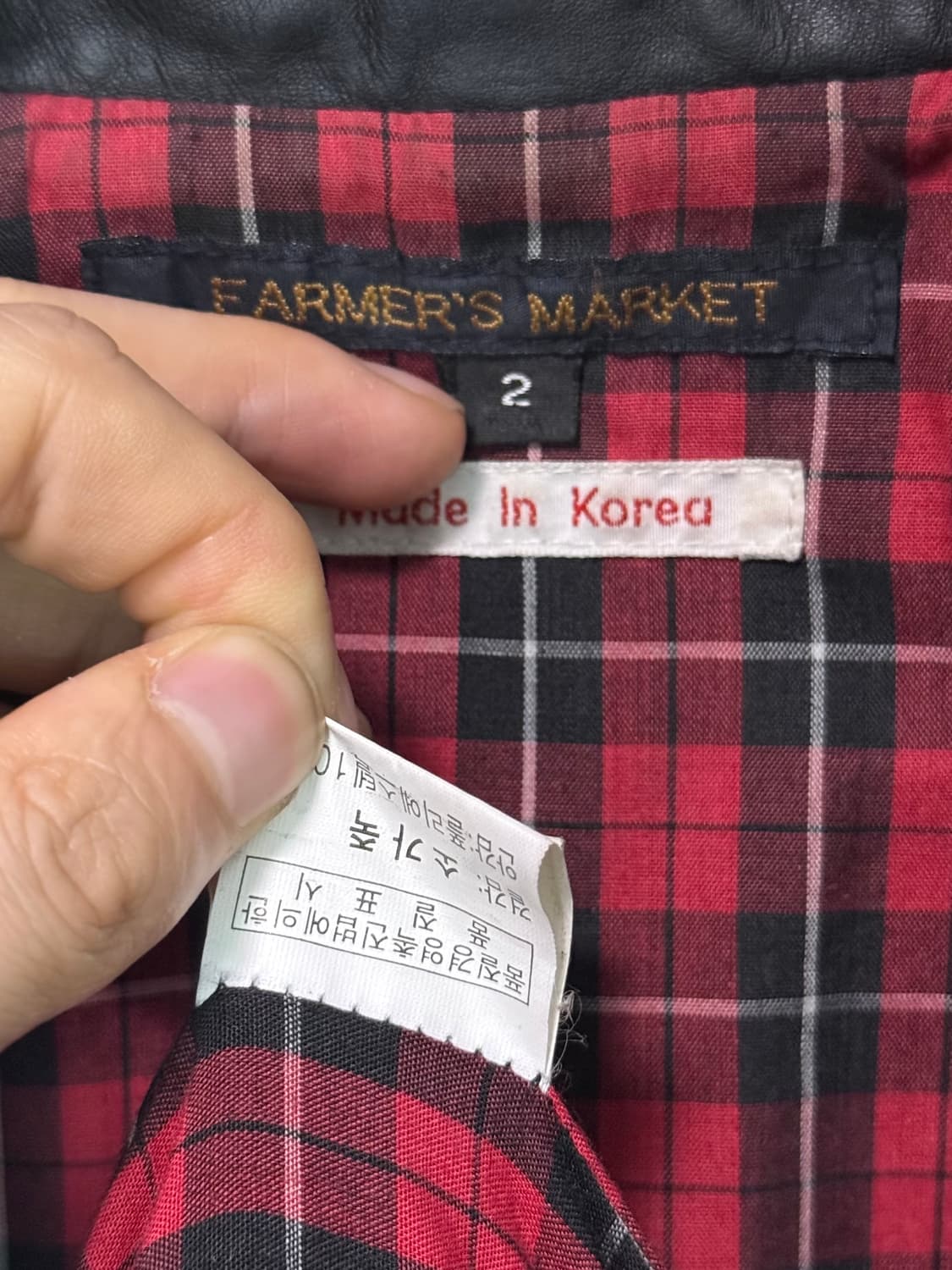 FARMERS MARKET 소가죽 레더 가죽 라이더 바이커 자켓 여자 M 상품이미지8