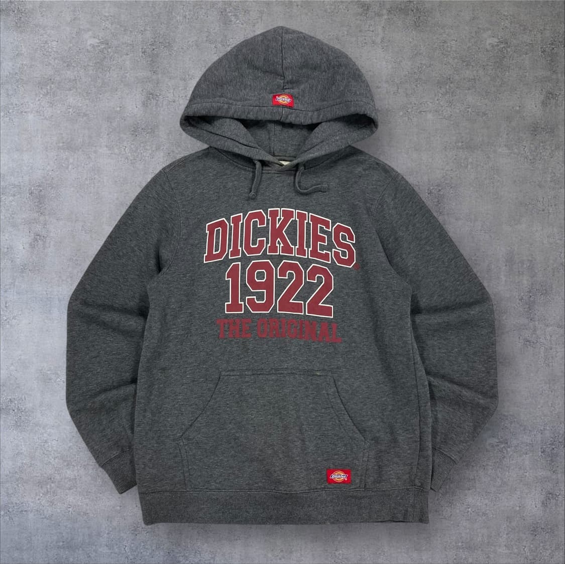 디키즈 차콜 컬러 스펠아웃 빅로고 후드티 상품이미지1