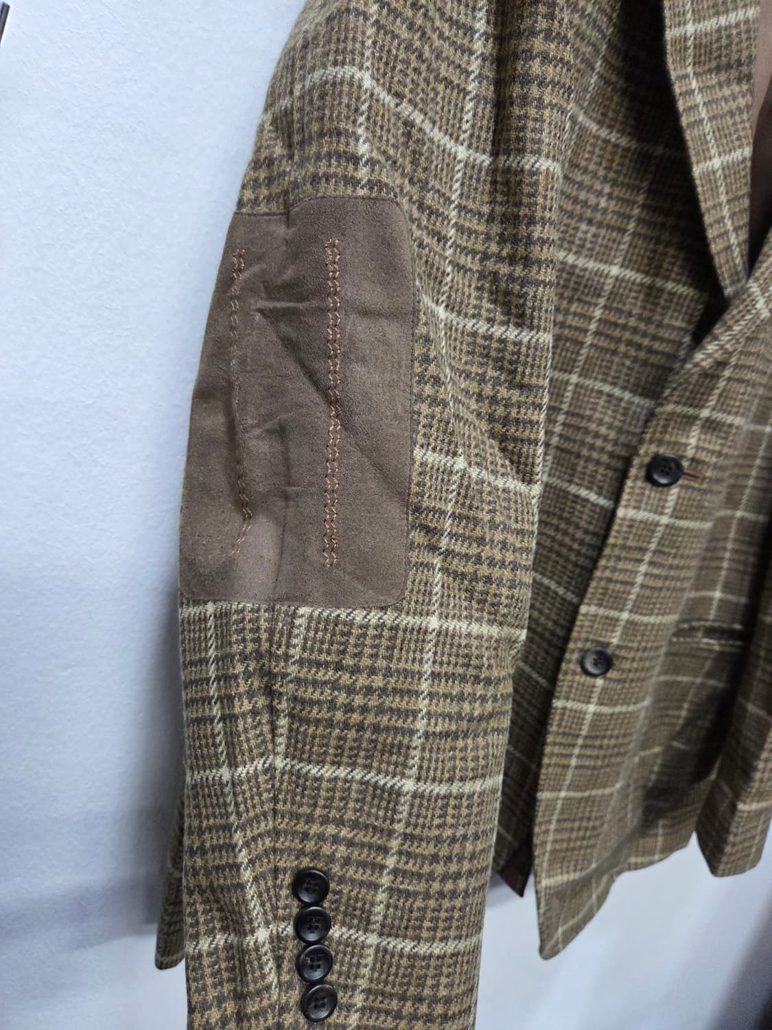 닥스 체크무늬 클랙식 울 자켓 브라운 울모직 블레이져 105 상품이미지4