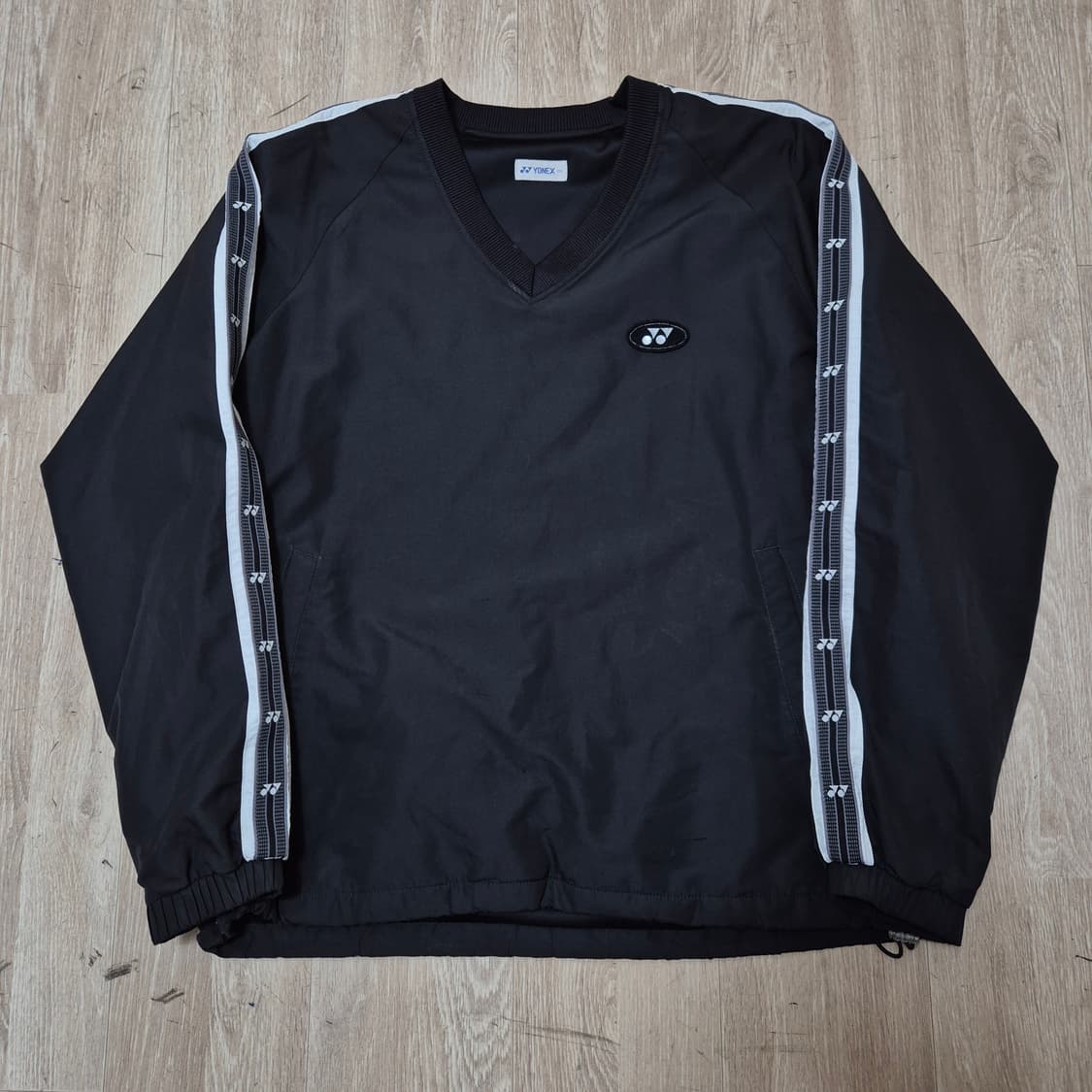 YONEX 요넥스 사이드라인 블랙 맨투맨 웜업 L(100) 상품이미지1