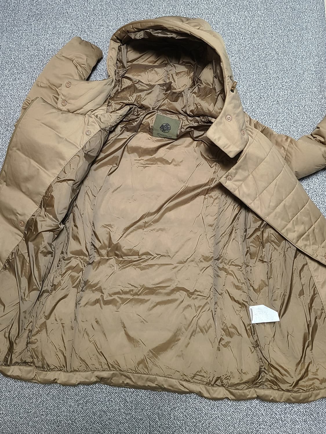 코오롱 스포츠 여성 구스 패딩 M  90  베이지 상품이미지6