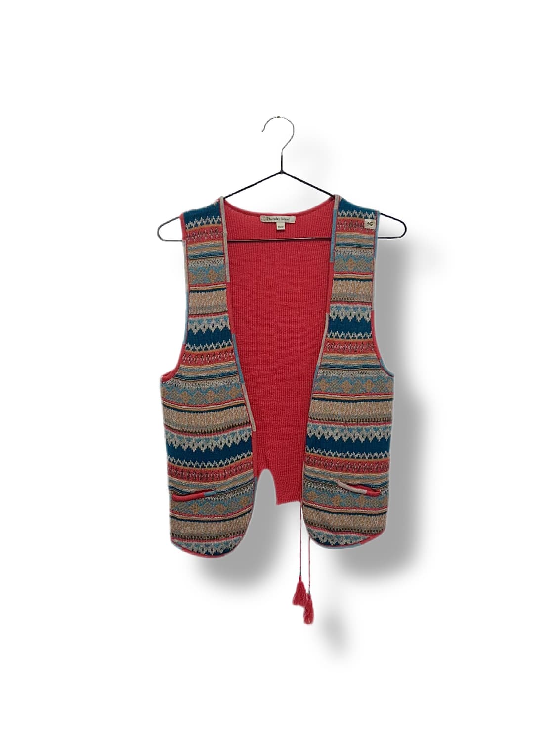 써스데이 아일랜드 에스닉 니트 베스트 상품이미지3