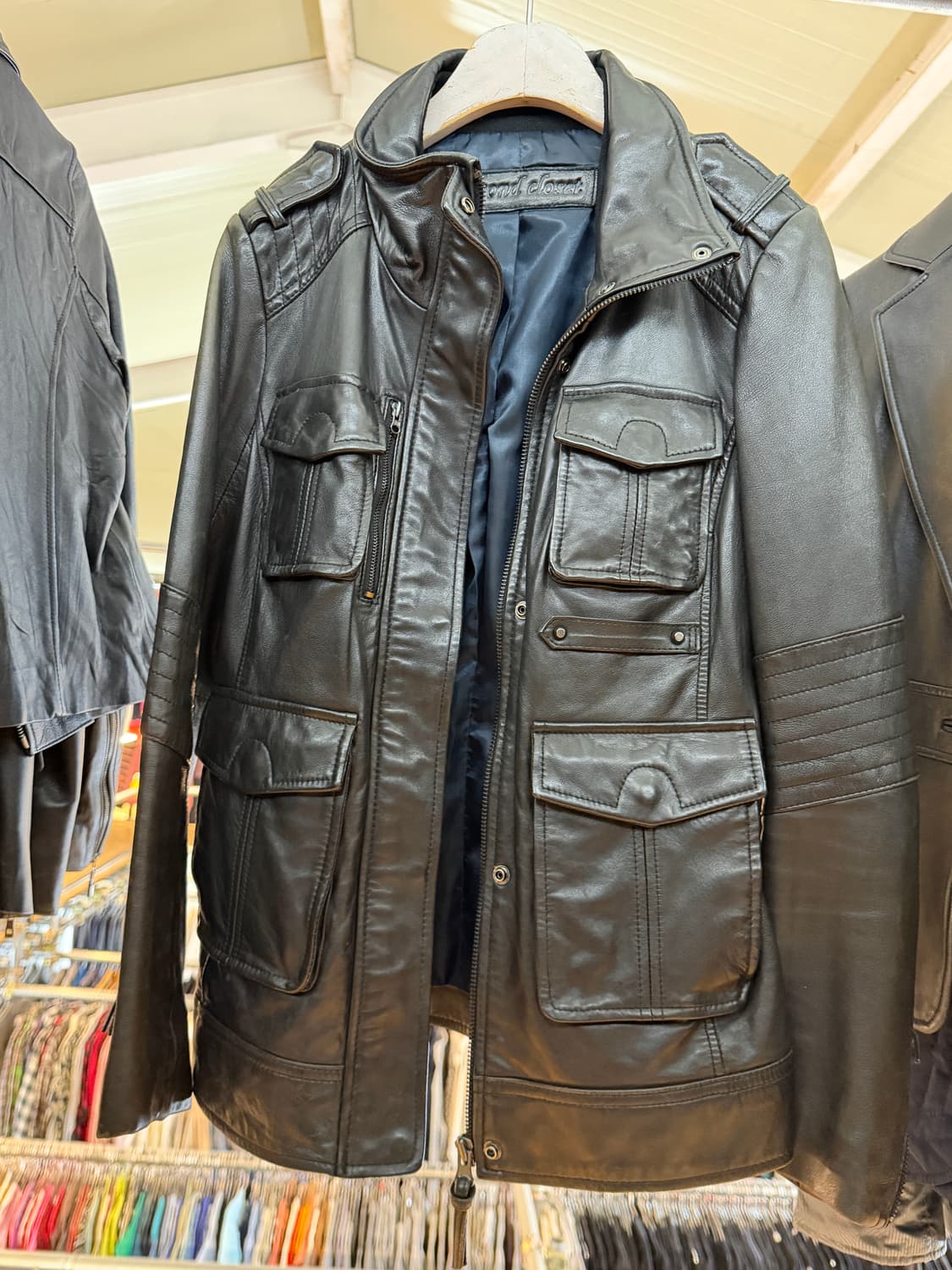 비욘드클로젯 여성 양가죽 자켓 블랙 상품이미지1