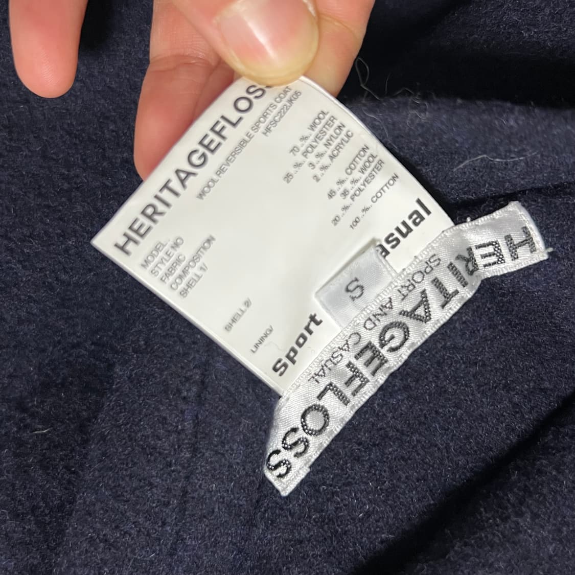 헤리티지플로스 스포츠 자켓 네이비s 상품이미지7