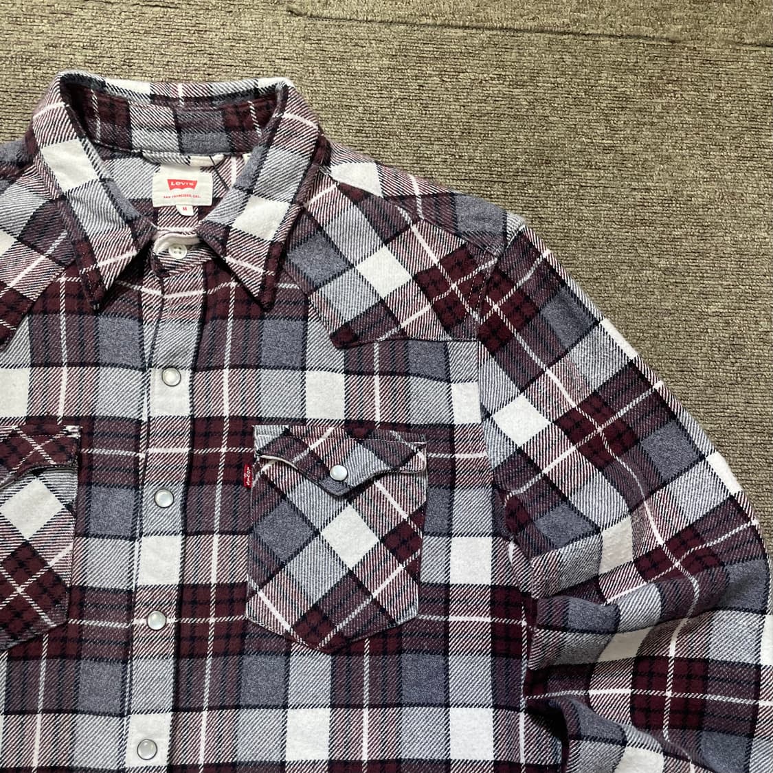 (M) Levi's 리바이스 플란넬 체크 웨스턴 셔츠 상품이미지7