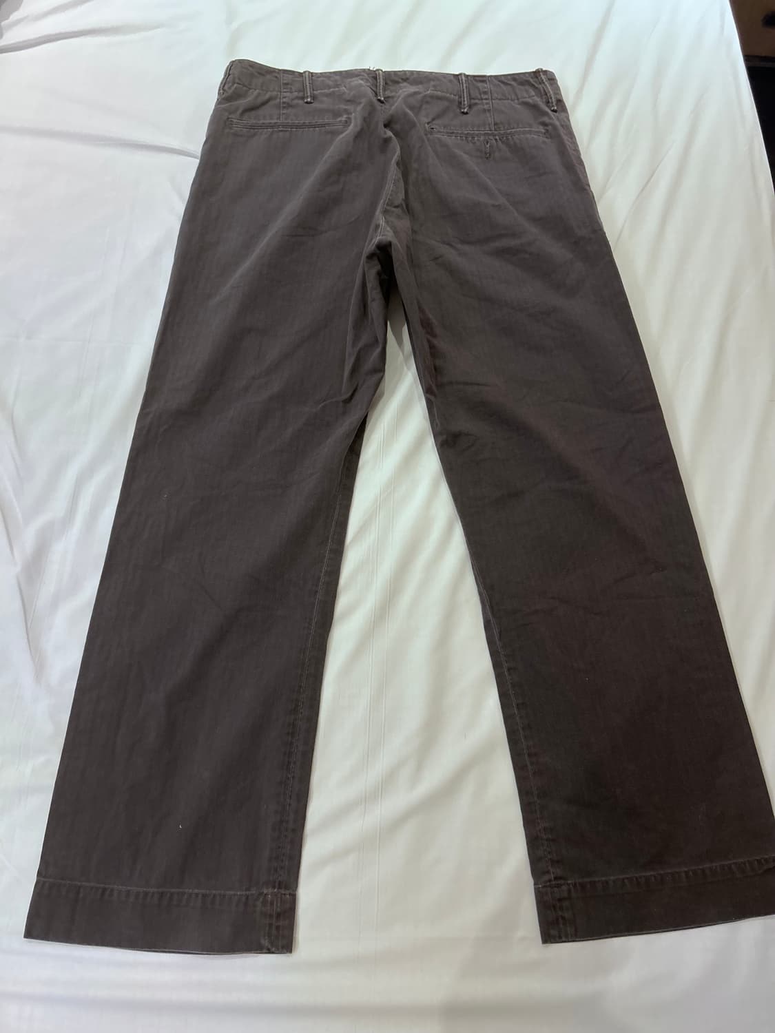 RRL 가먼트 다이 해링본 팬츠 블랙 34x32 상품이미지2