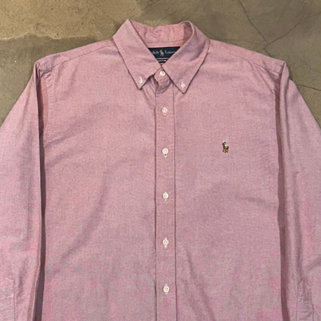 L 폴로랄프로렌 커스텀핏 핑크 코튼 셔츠 상품이미지1