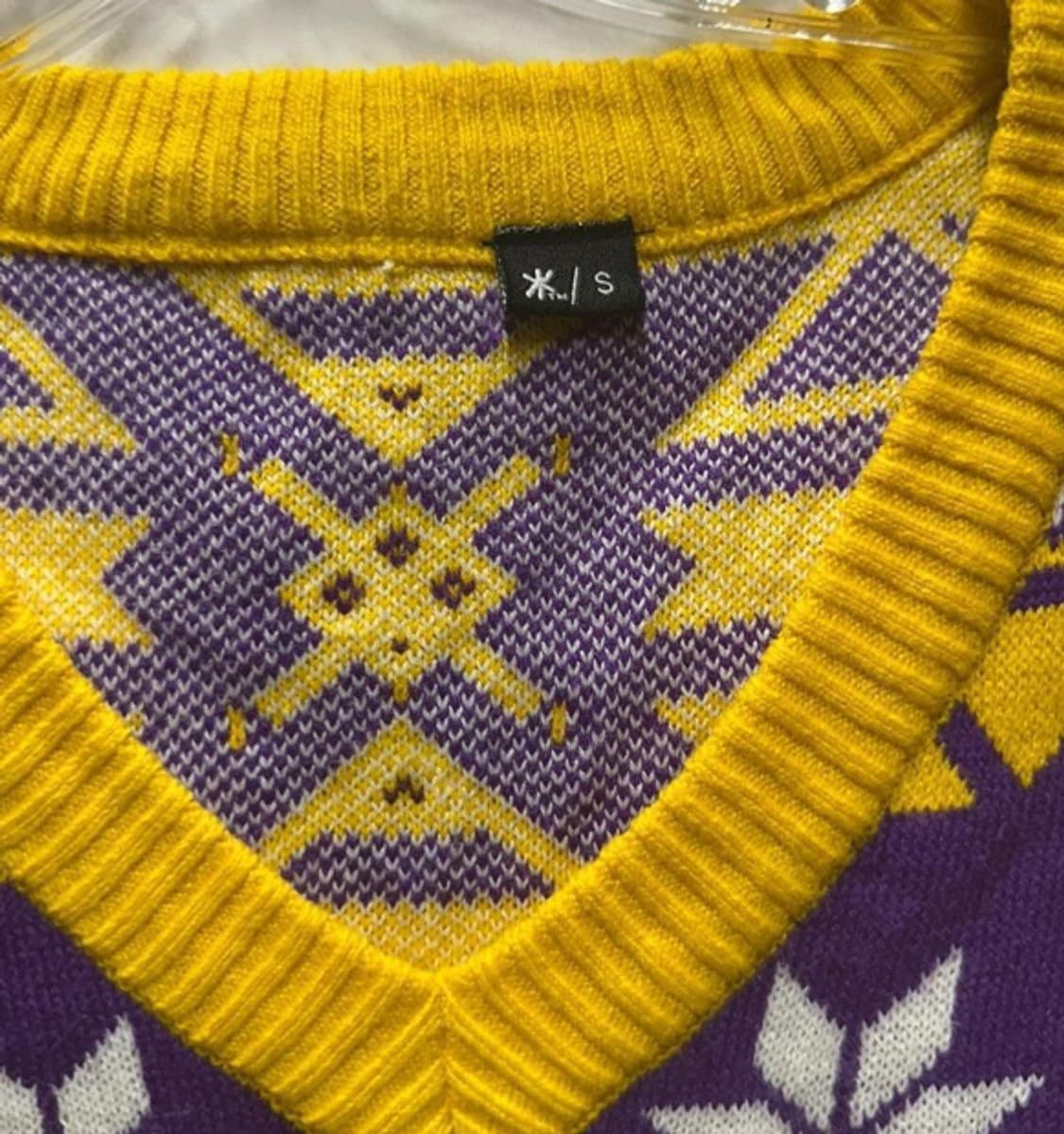 여성용 보라색과 노란색 점퍼 상품이미지2