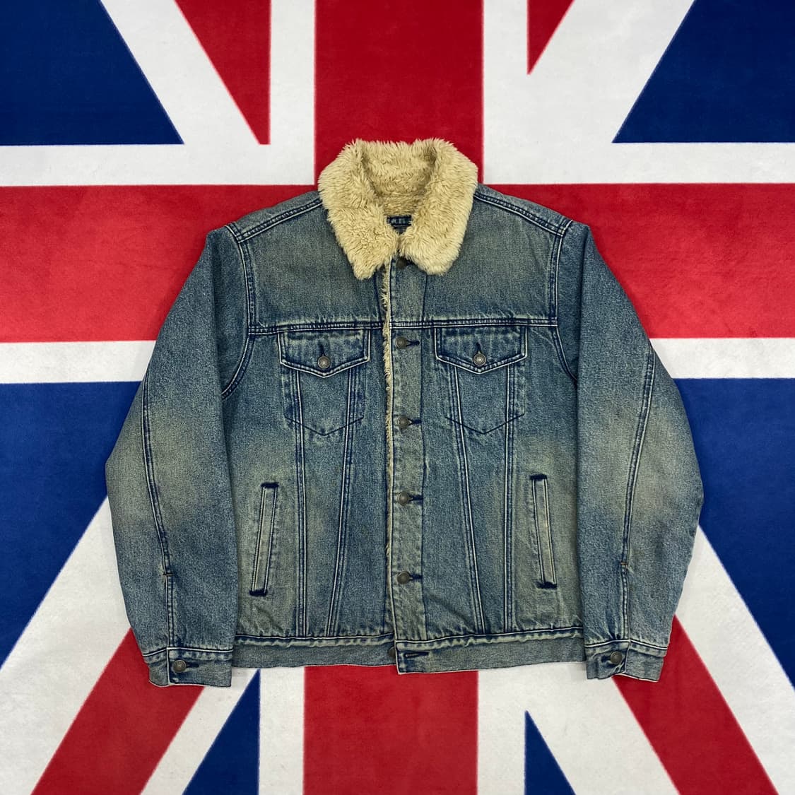 GAP 데님 쉐르파자켓 S 실측 M  상품이미지1