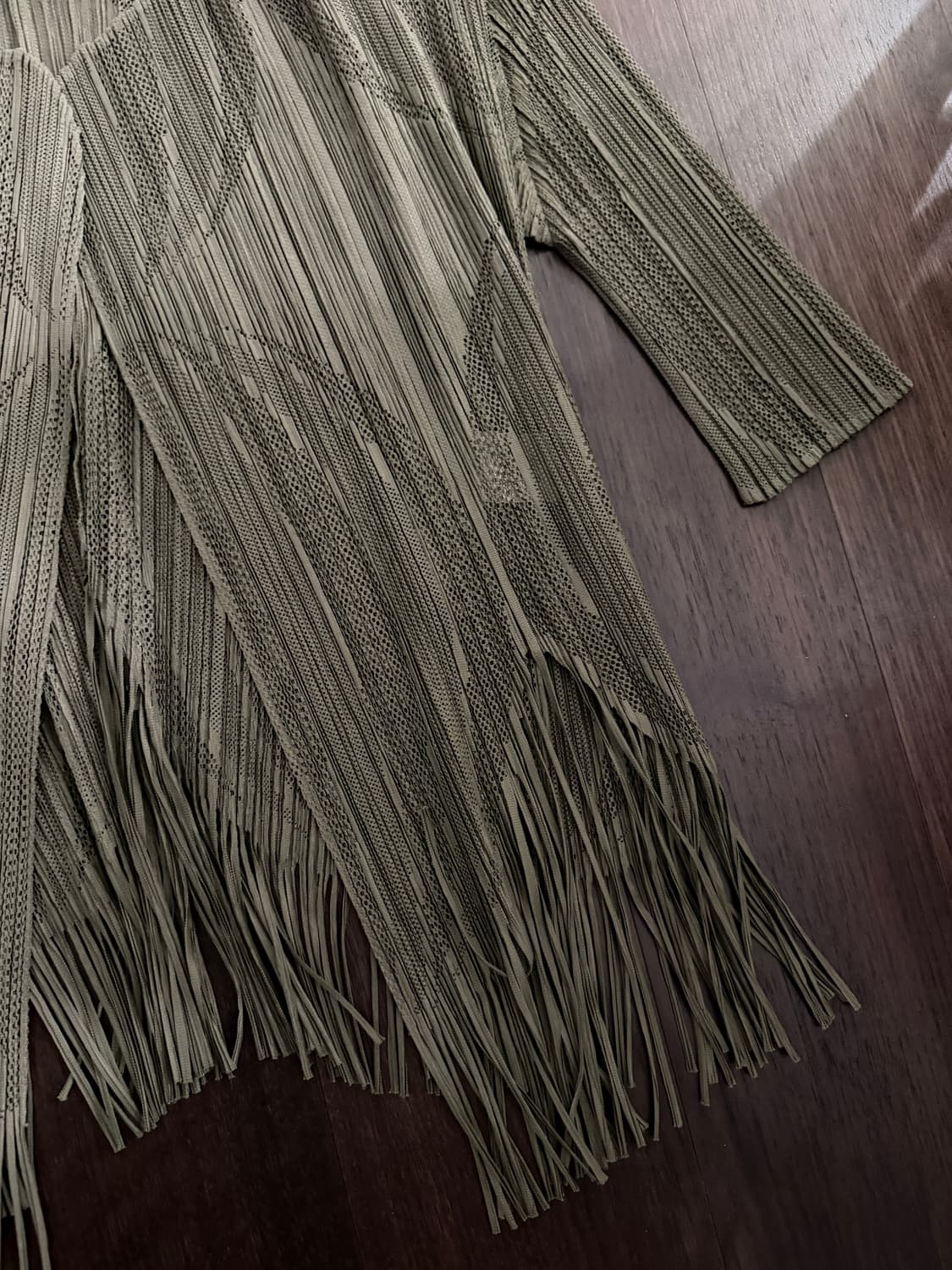 이세이미야케 플리츠플리즈 반팔 테슬 오픈 가디건 상품이미지3