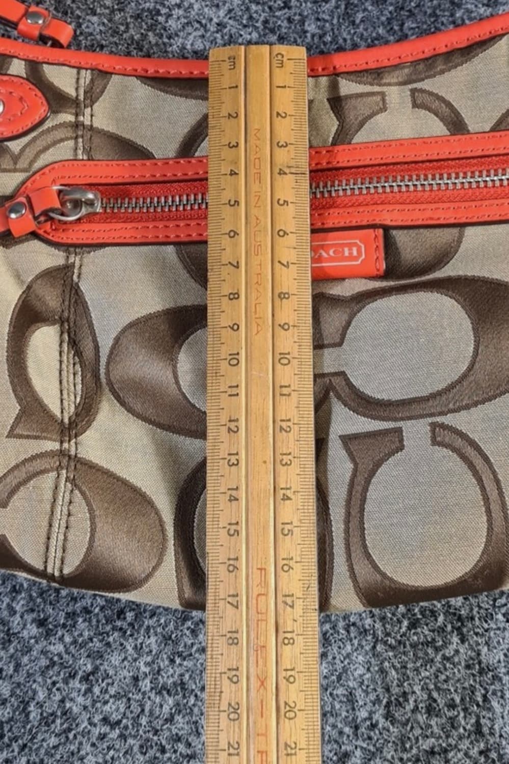 코치 시그니처 숄더백 오렌지 미사용품 상품이미지5