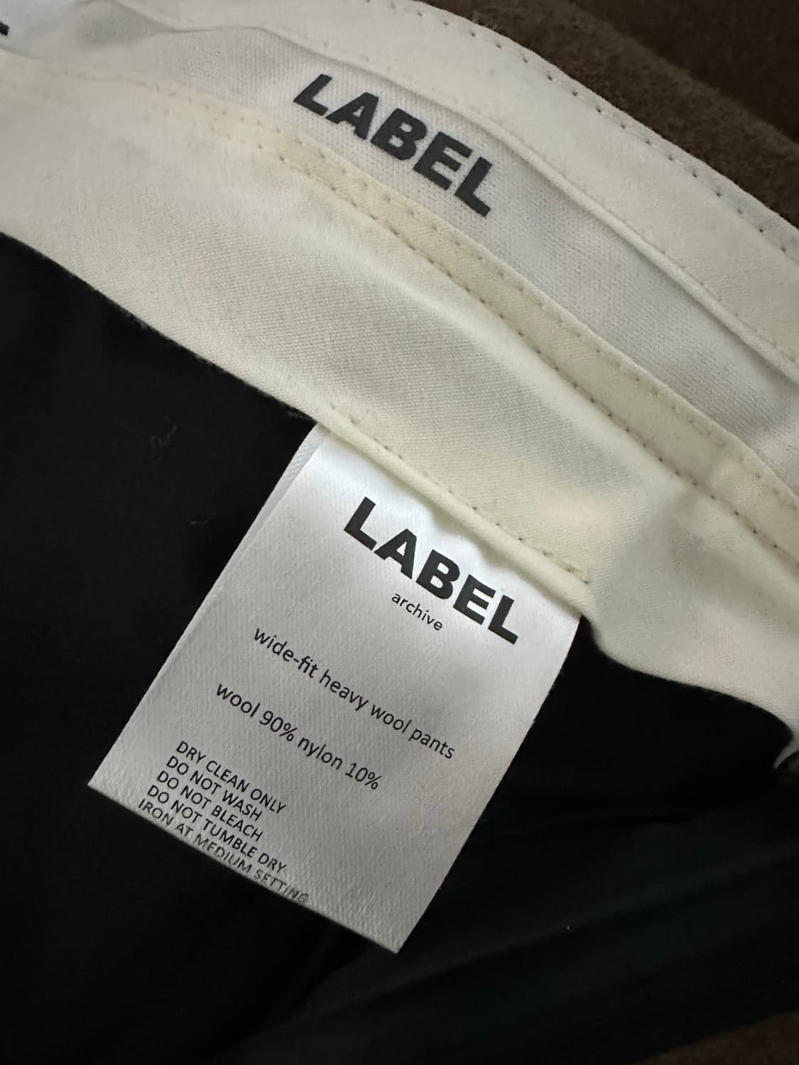 LABEL 라벨 아카이브 모직 울 슬랙스 브라운 4사이즈 상품이미지6