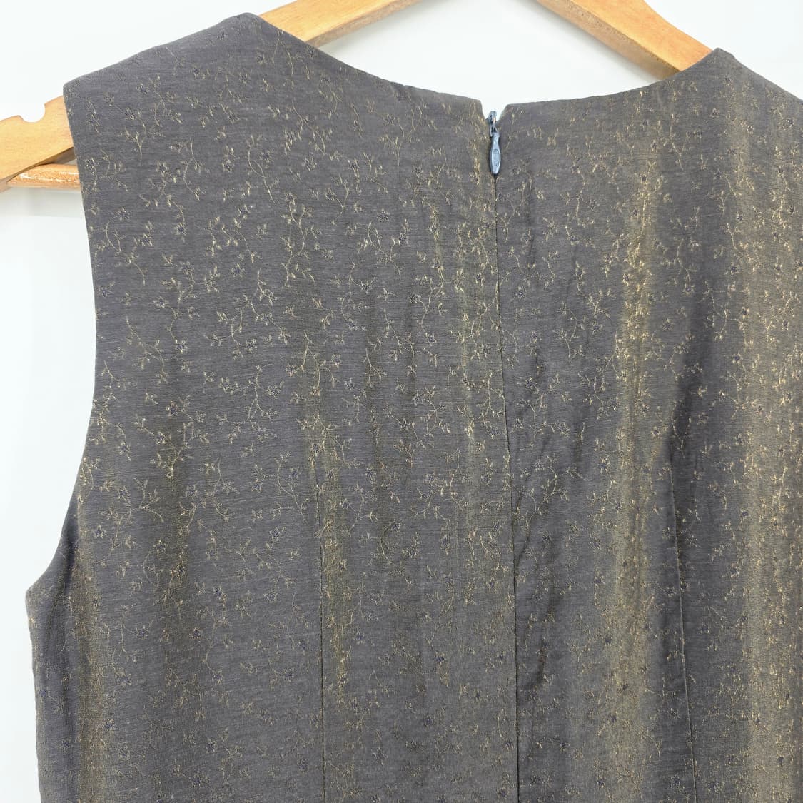 일본 빈티지 실키 텍스처 롱 원피스 (골드 쉬머 포인트) 상품이미지10