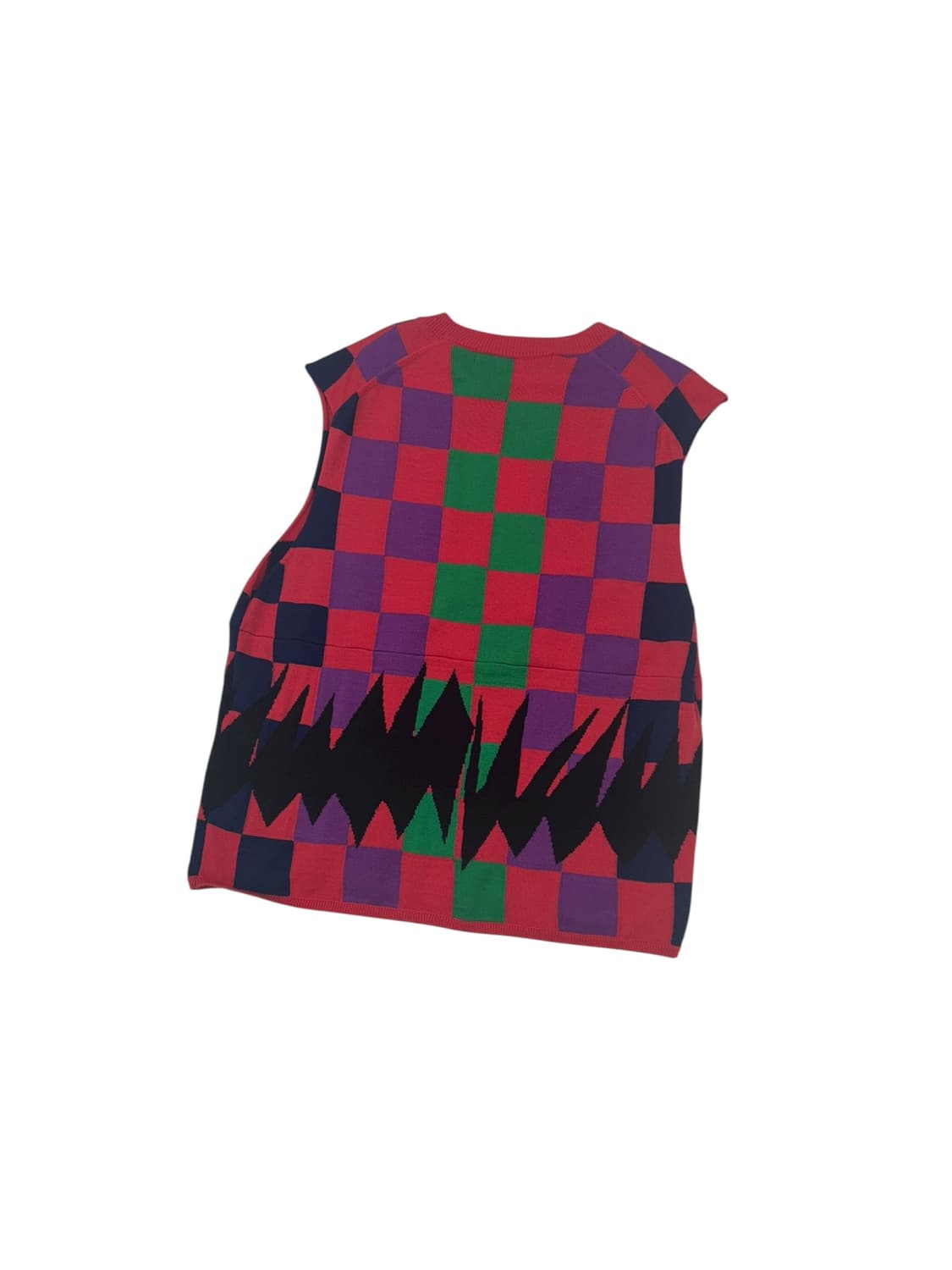 꼼데가르송 옴므플러스 2022AD 체크 니트 베스트 상품이미지3