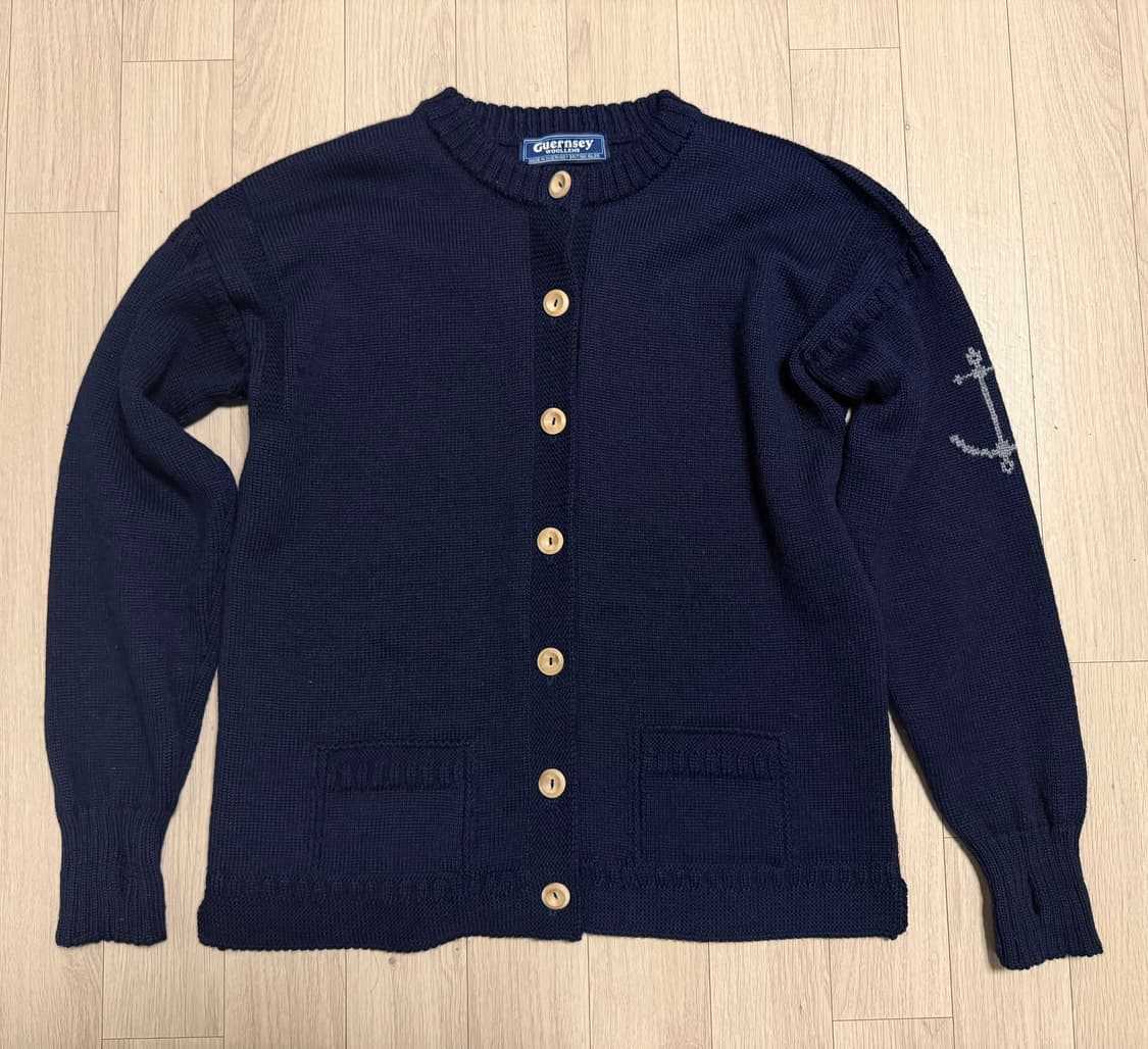 건지울른스(Guernsey Woollens) 피셔맨 가디건 42 상품이미지1
