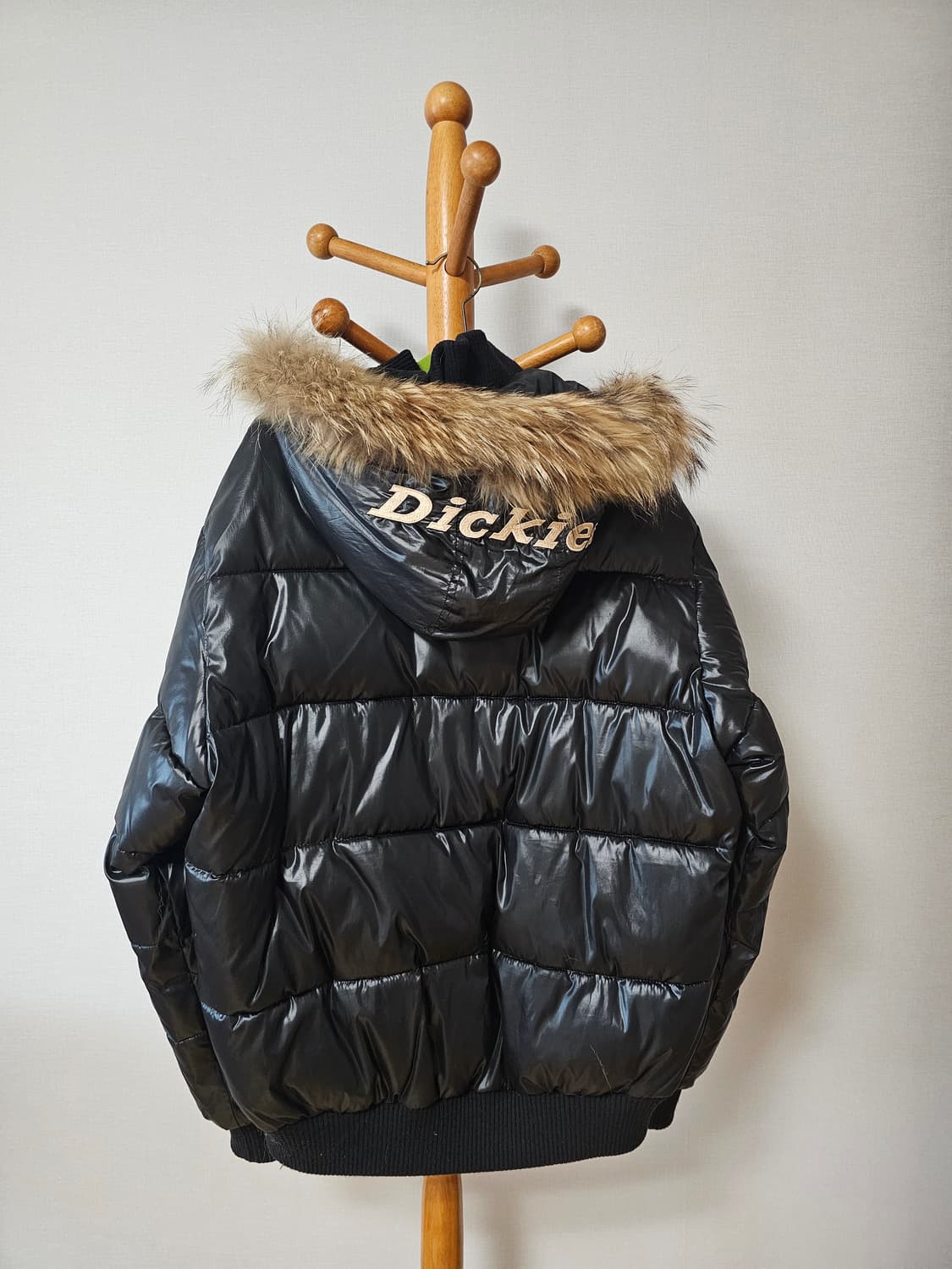 찐 레트로/빈티지 디키즈 (Dickies) 유광 블랙 빵빵이 지켓 상품이미지2