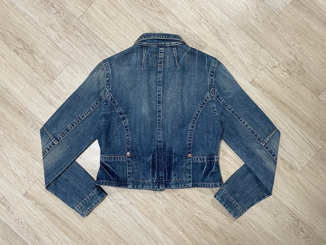 55) 폴로 랄프로렌 여성 중청워싱 크롭 데님자켓(데드스탁)  상품이미지2