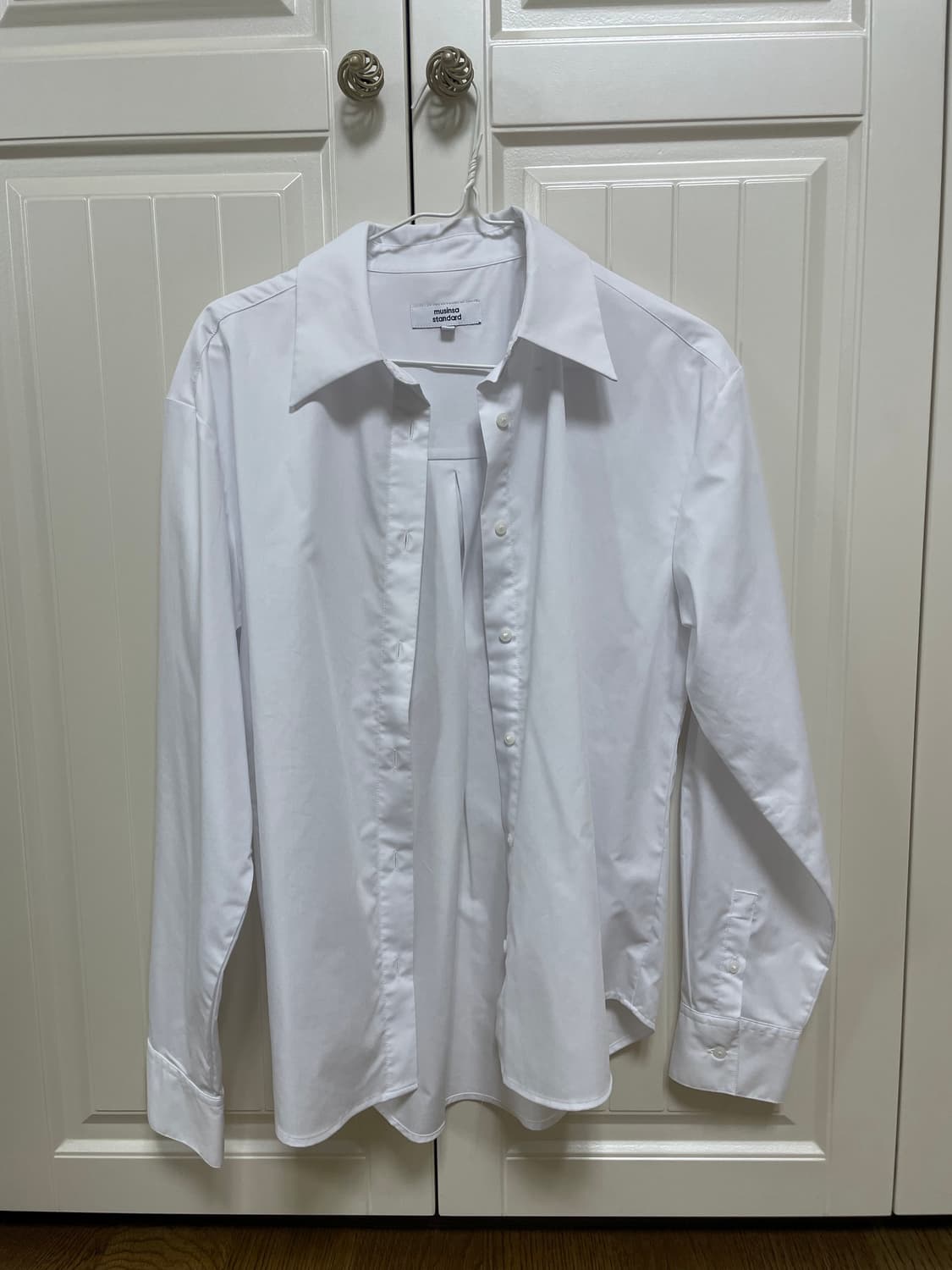 무신사 스탠다드 여성 링클프리 셔츠 S 상품이미지2