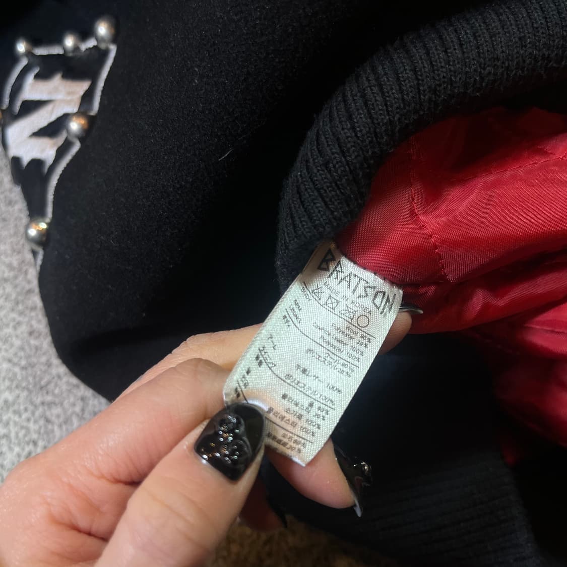 브랫슨 14fw 스컬 빅 패치 울 레더 바시티 자켓 상품이미지6