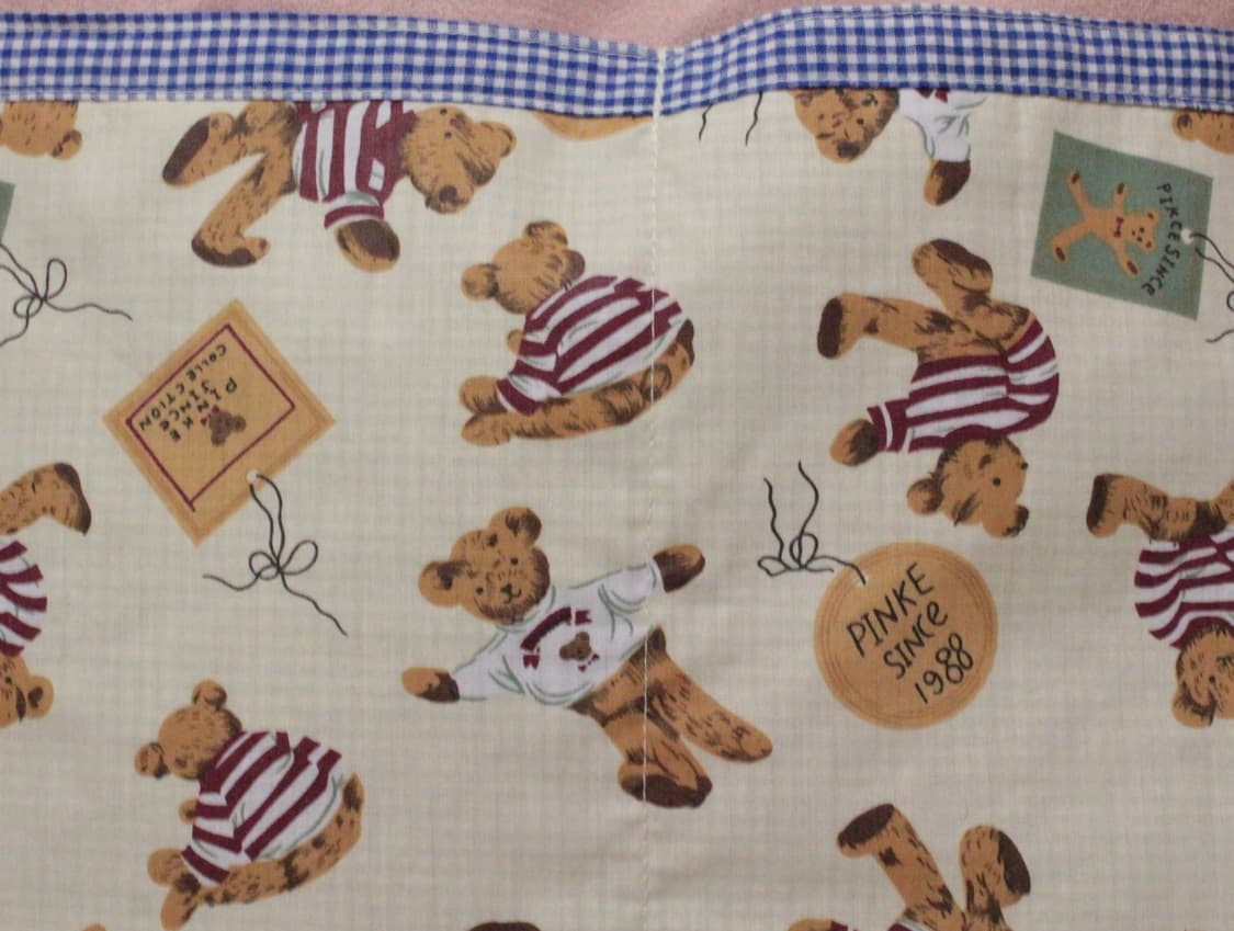 (잠시할인중) 핸드메이드 곰무늬 2포켓 핑크 가방 상품이미지3