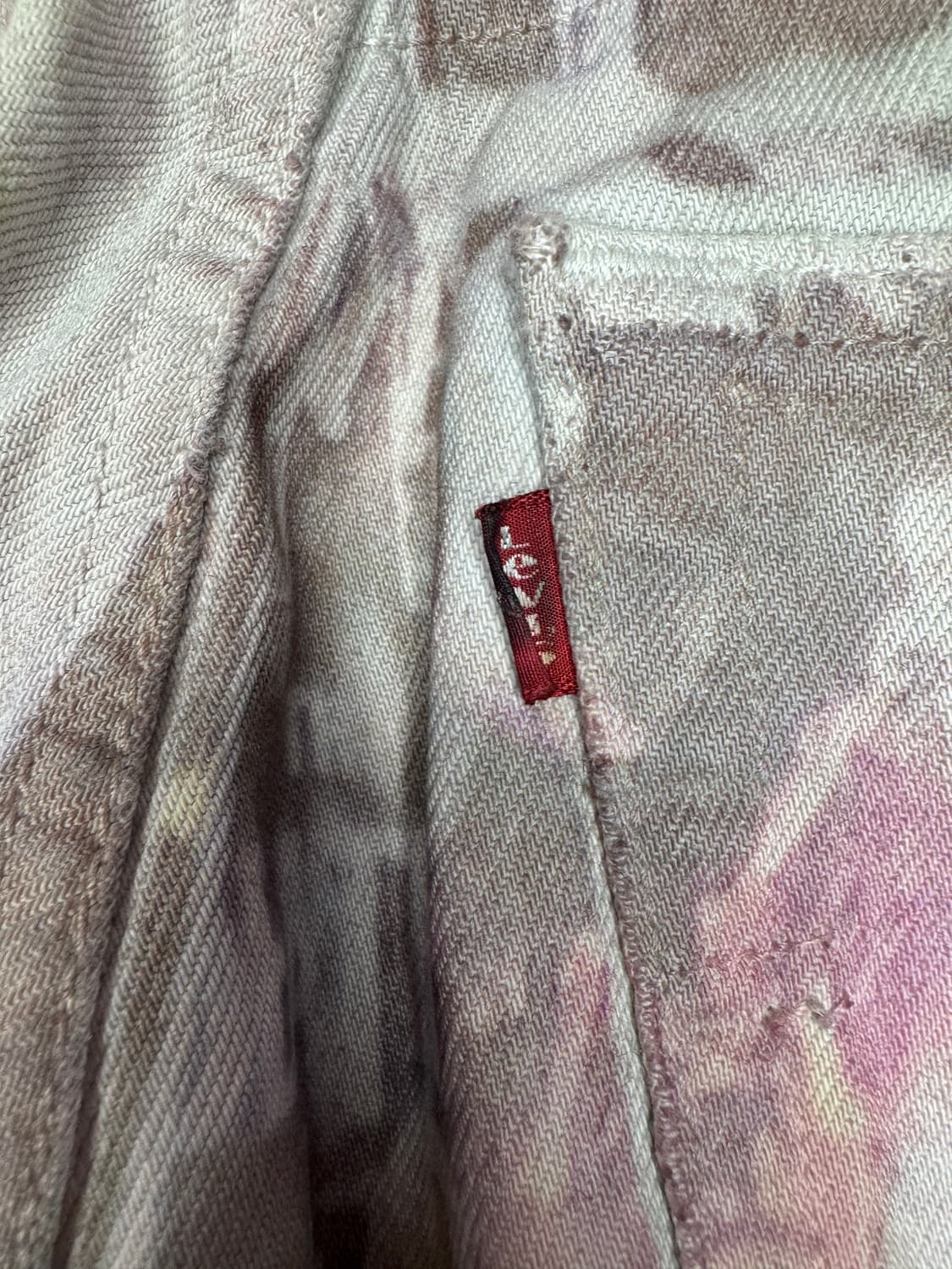 빈티지 90s 리바이스 501 락밴드 프린팅 커스텀 팬츠 31/34 상품이미지8