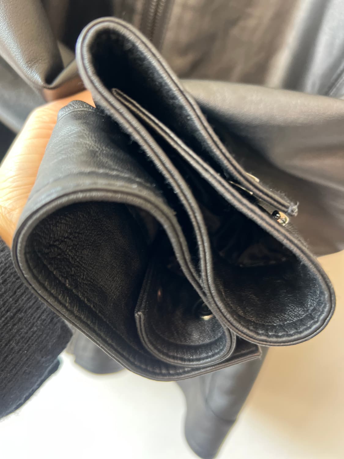 폴리스 POLICE 남성 블랙 양가죽자켓 가죽점퍼 상품이미지5