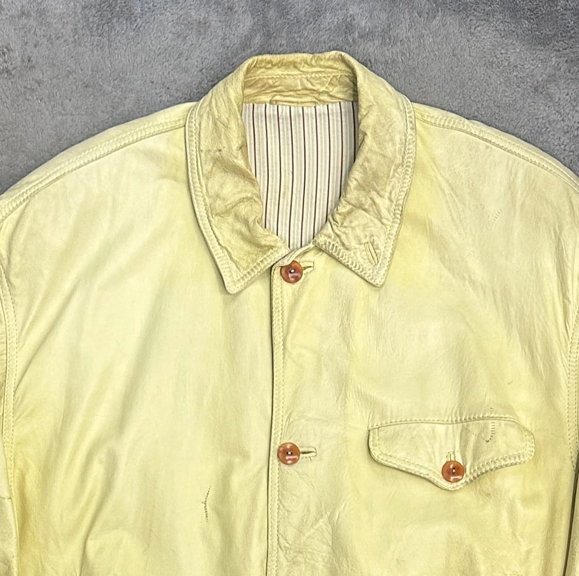 80s HUGO BOSS 레더 트러커 자켓 XL 상품이미지4