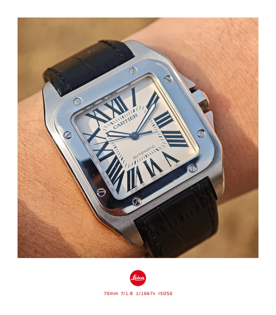 [정품] 까르띠에 산토스 100 XL Ref.2656 자동 스틸 38mm 상품이미지1
