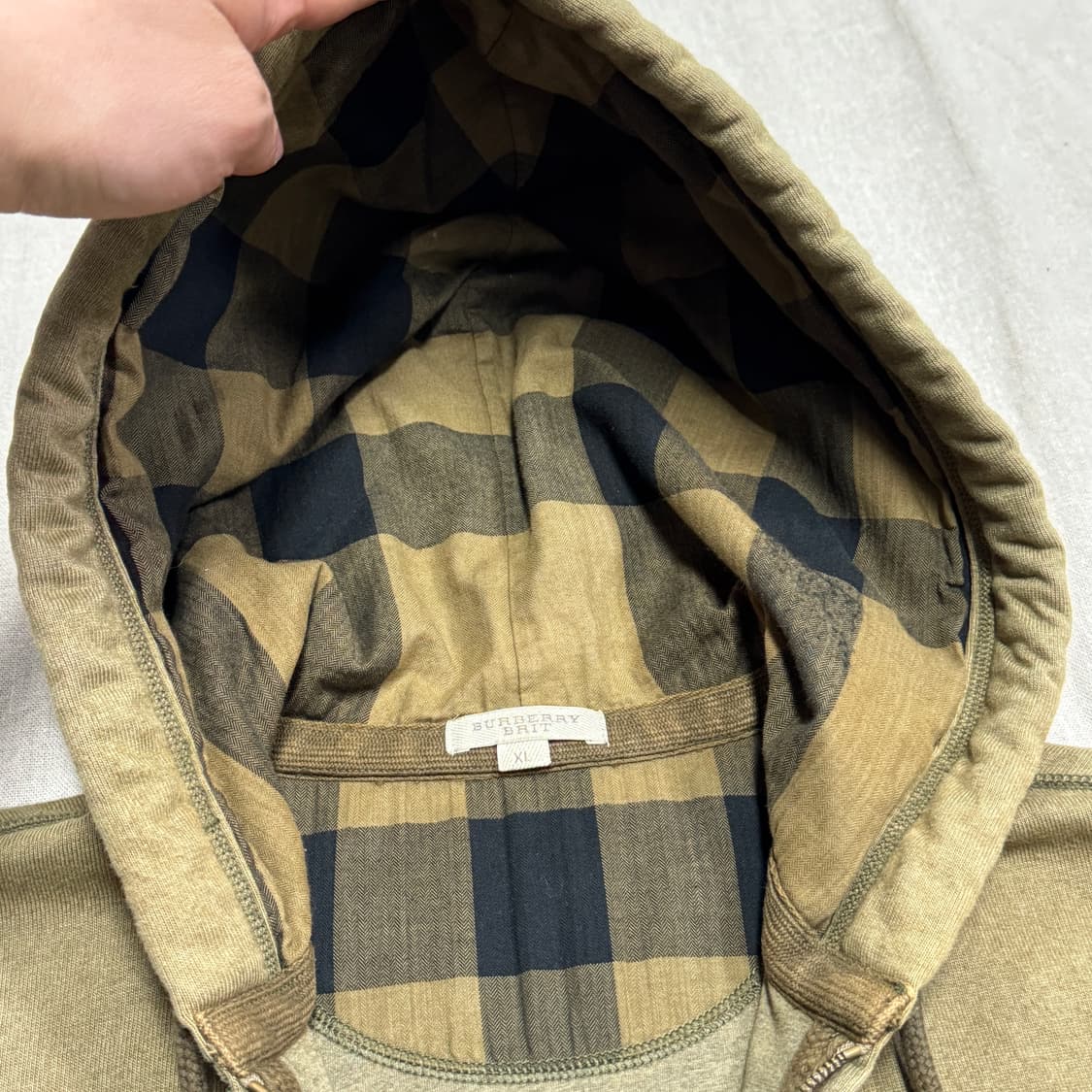 버버리 스티치 암패치 후드집업 XL 상품이미지6