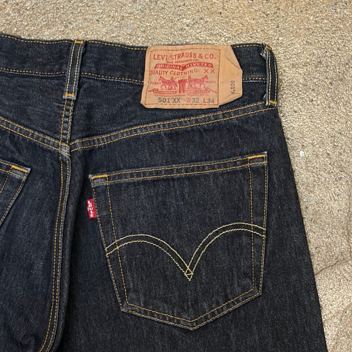 미국 빈티지 리바이스 501xx 블랙진 청바지 상품이미지6