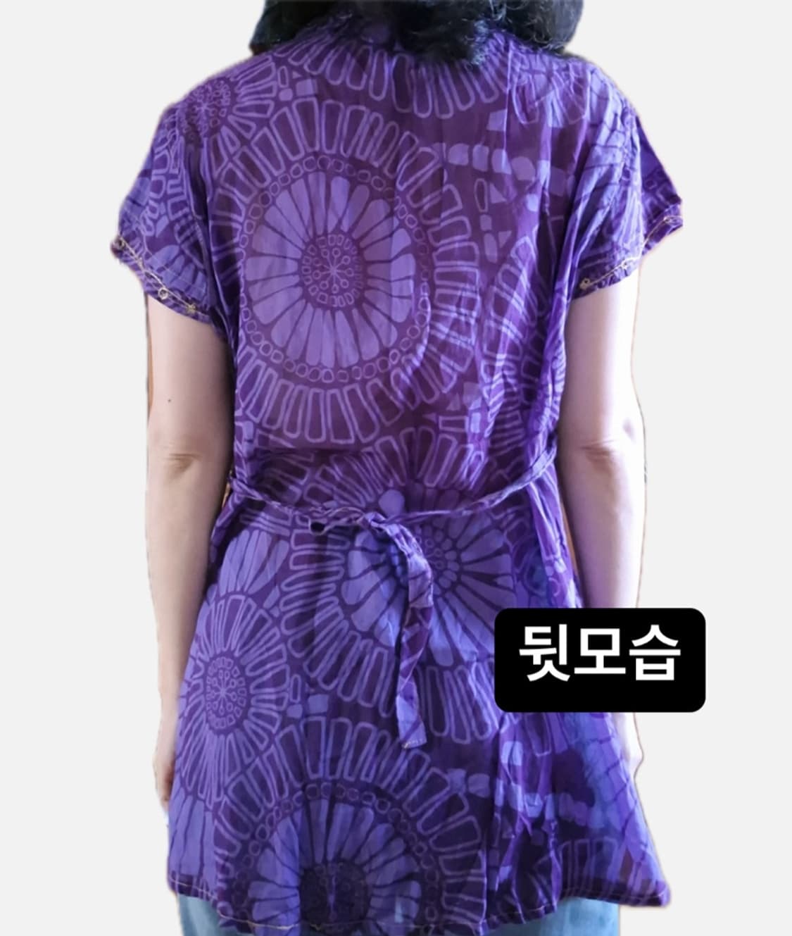 💜 홍콩 빈티지 감성 퍼플 자수 블라우스 상품이미지9