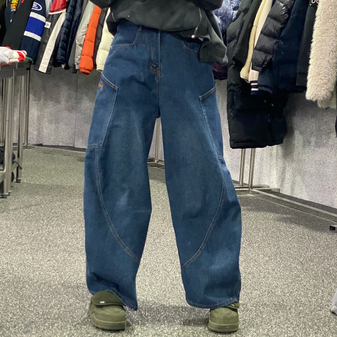 빈티지 트위스트 워크웨어 벌룬 데님 팬츠 B3613 상품이미지1