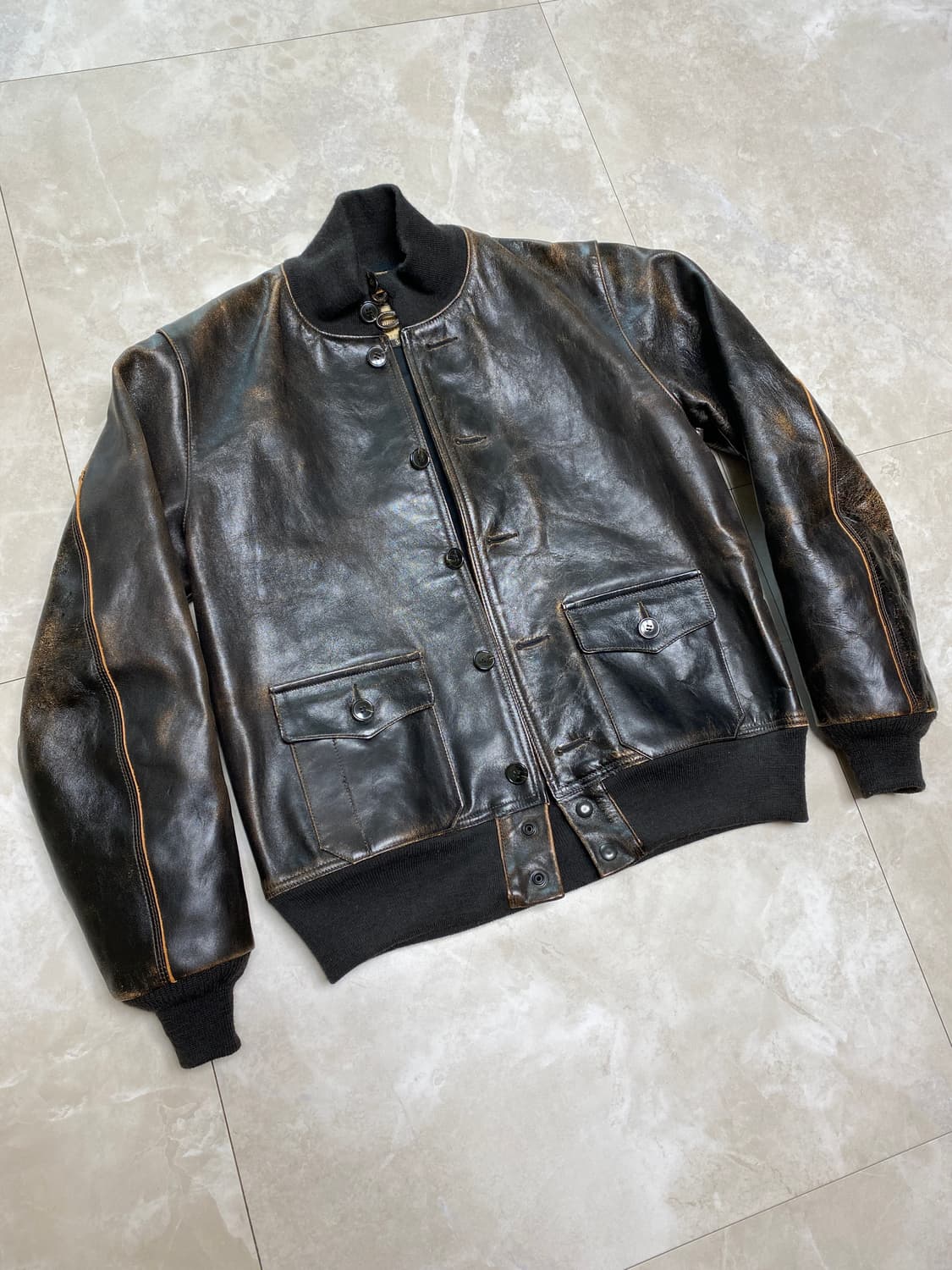 버즈릭슨 윌리엄깁슨 A-1 홀스하이드 레더 가죽 자켓 38 상품이미지1