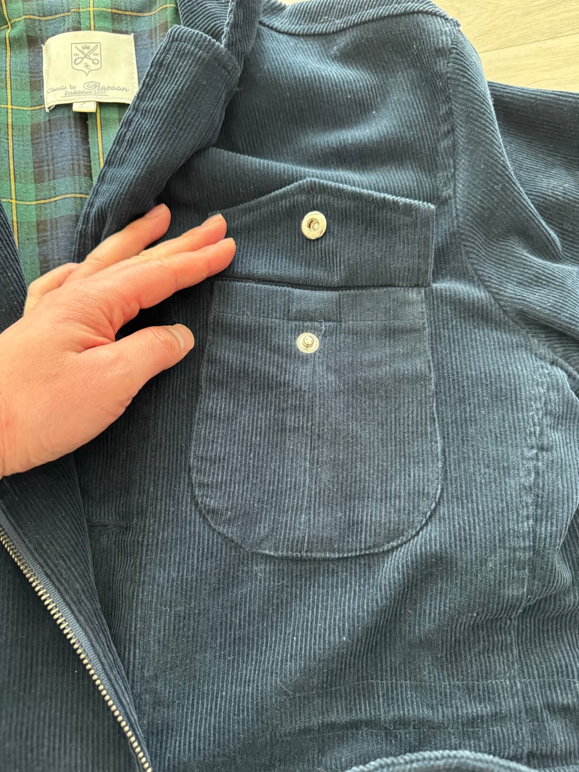 코듀로이 스포츠 자켓 네이비 L 상품이미지7