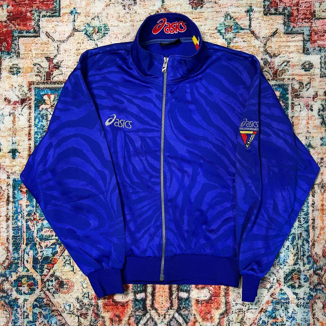 [S] 00s 아식스 올드스쿨 패턴 져지 상품이미지1