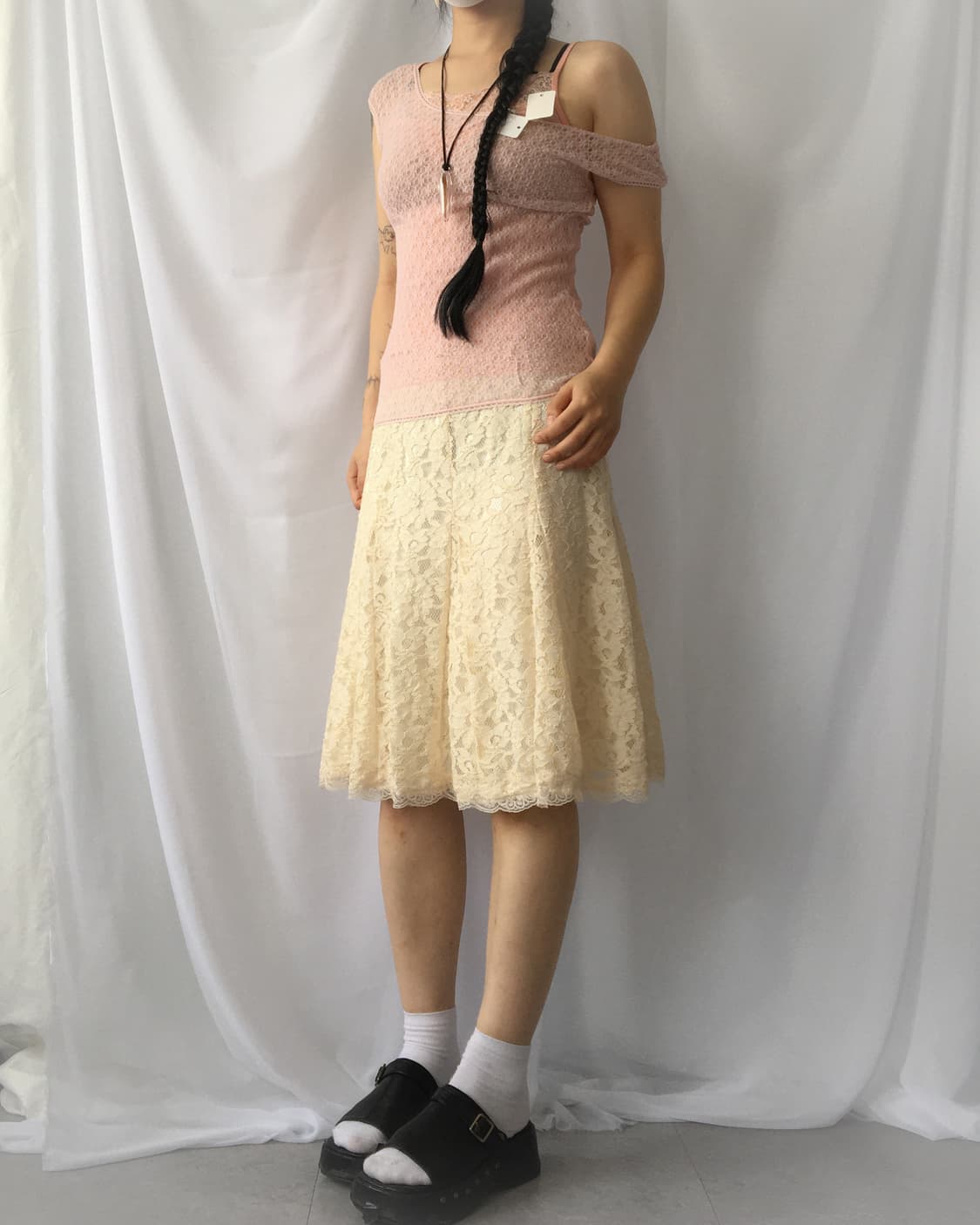 Lace flare midi skirt 상품이미지5