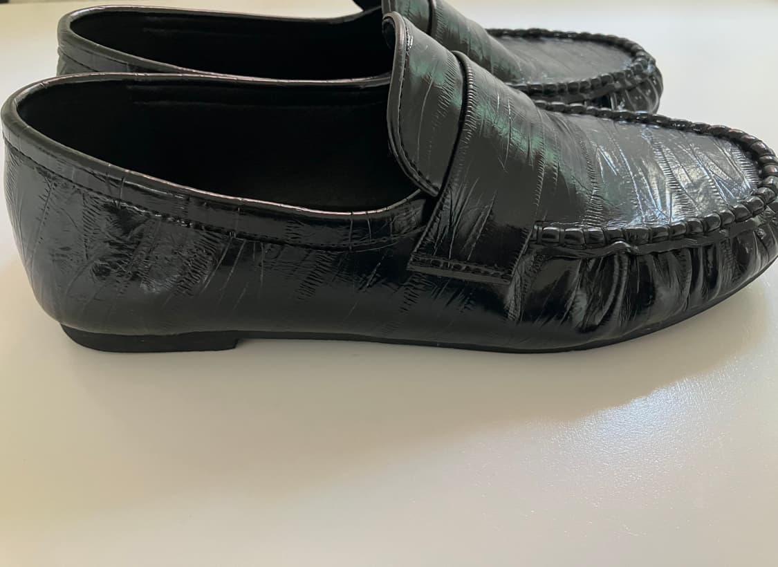 심플 링클 플랫로퍼 (블랙) 상품이미지4