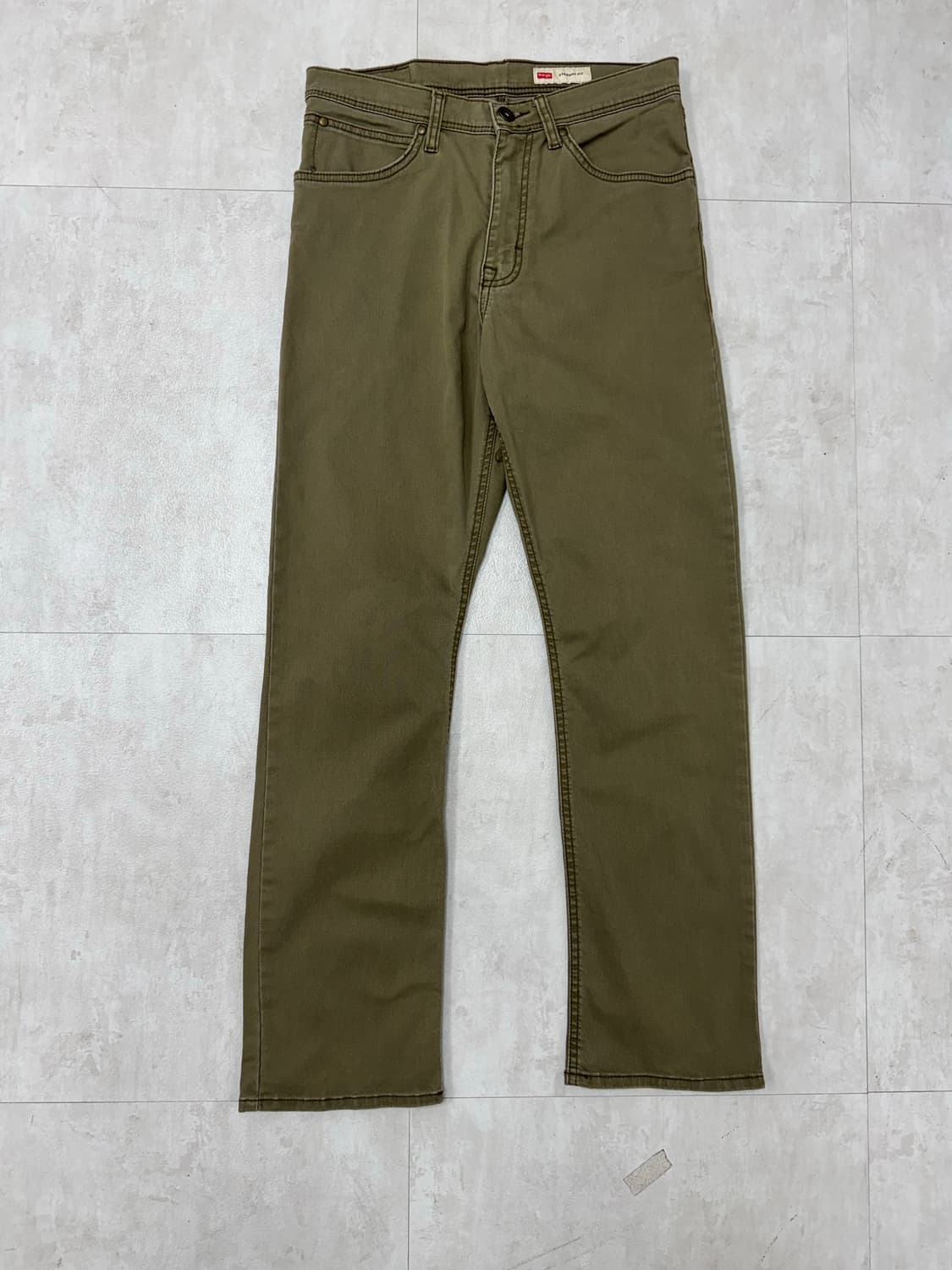 •랭글러 카키 스트레이트핏 팬츠 상품이미지1
