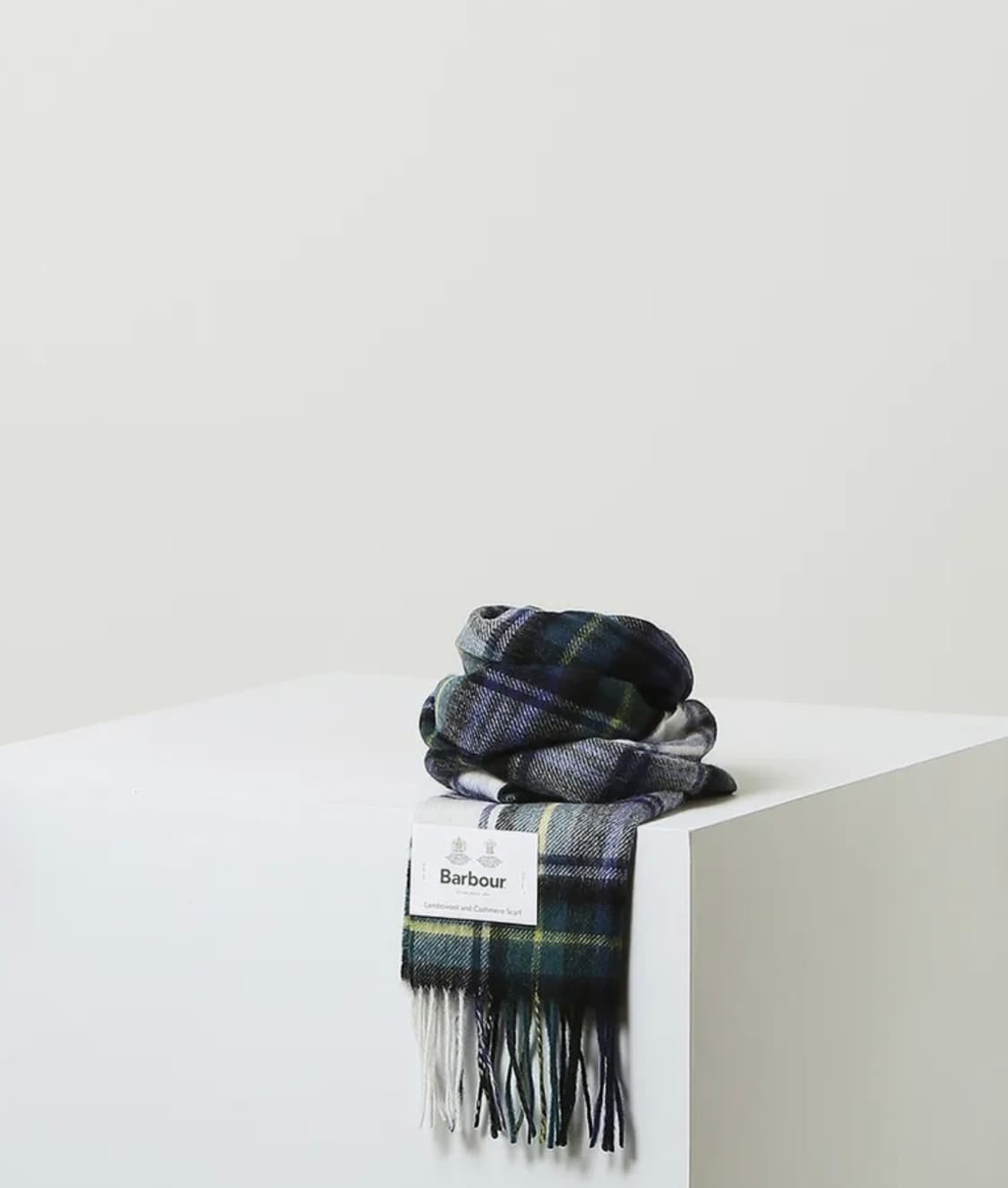 바버 타탄체크 스카프 울 캐시미어 혼방 상품이미지4