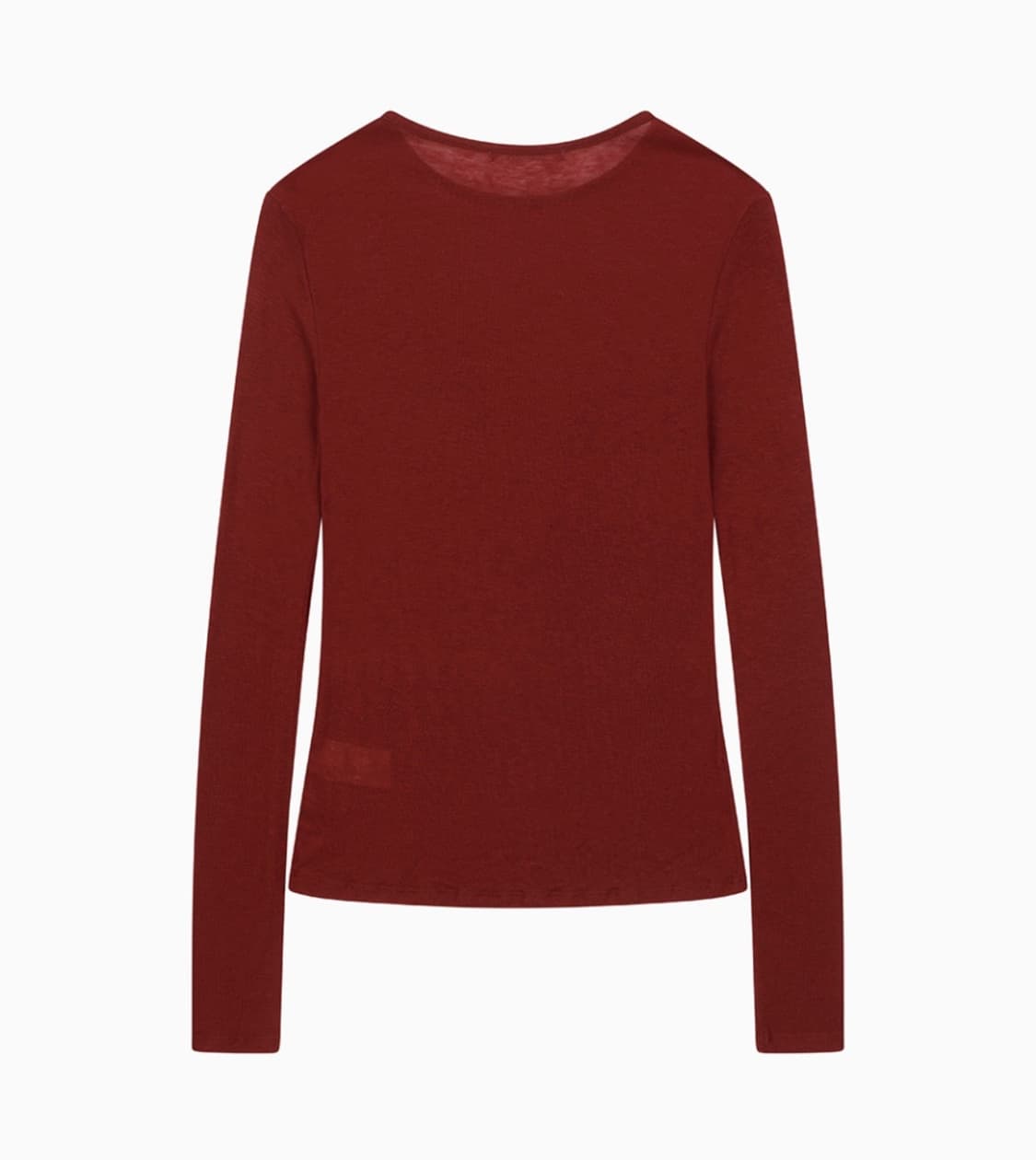 오헤시오 베이직 롱 티셔츠 긴팔티 롱슬리브 버건디 상품이미지2