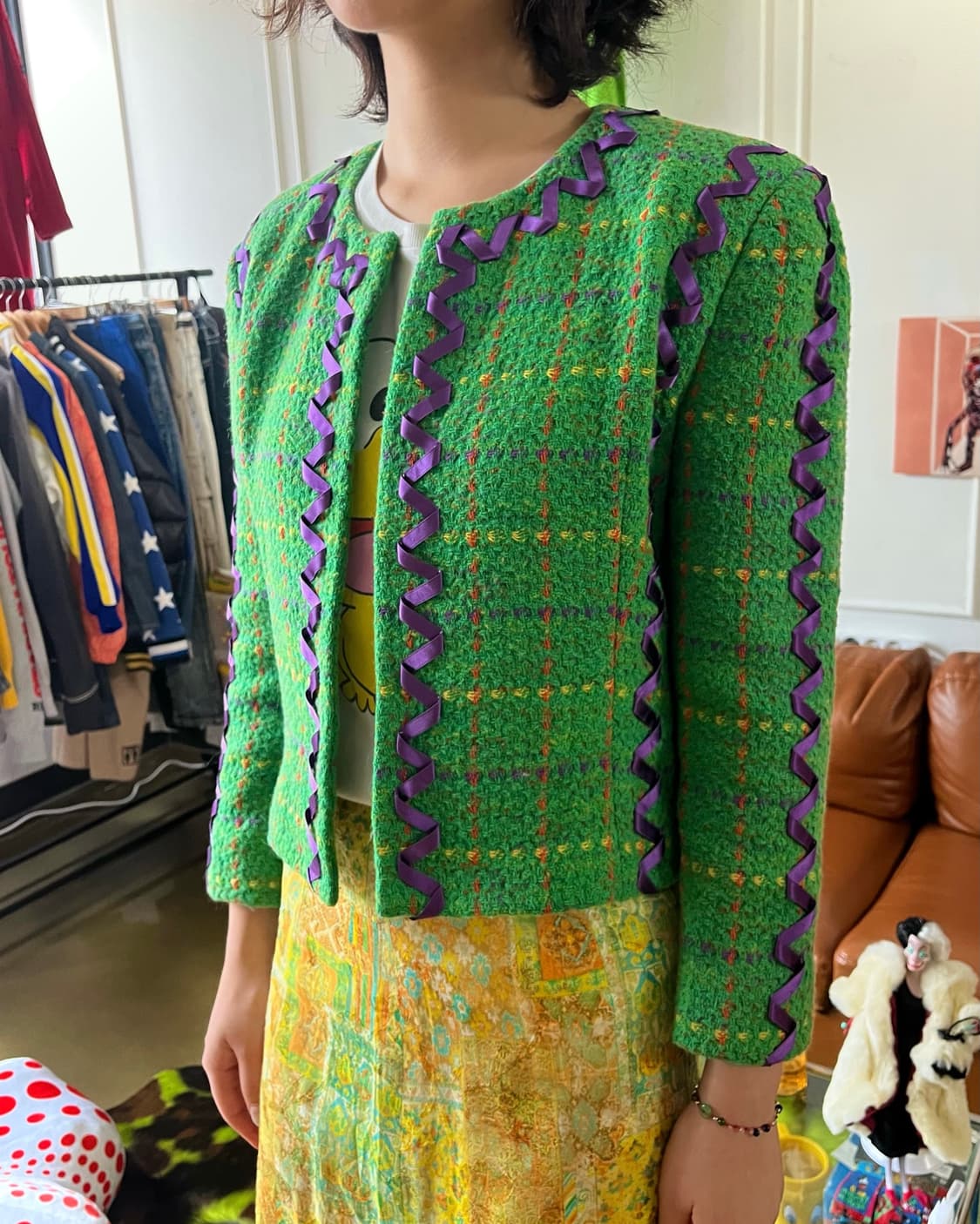 1980-90s HIROKO KOSHINO Old Tweed Jacket 상품이미지3
