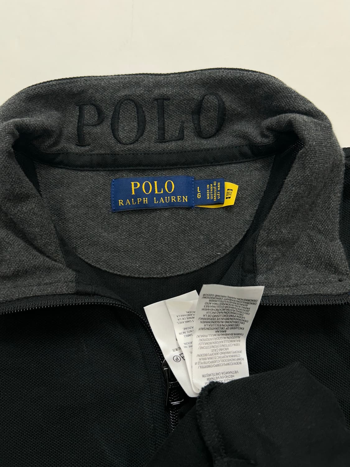 폴로 랄프로렌 카라 로고 블랙 하프집업 L 상품이미지5