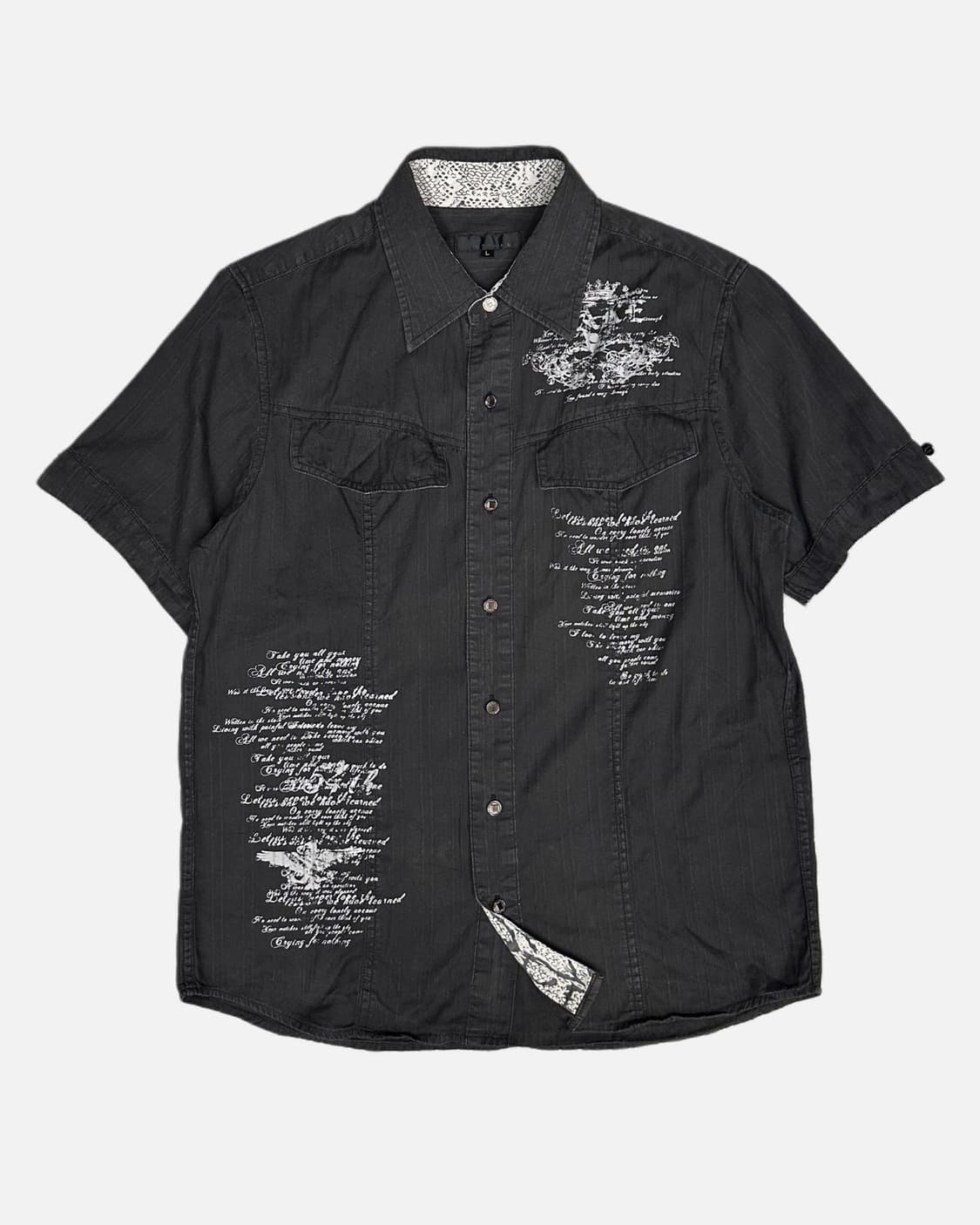 SPINASH grunge punk grey shirt 상품이미지1