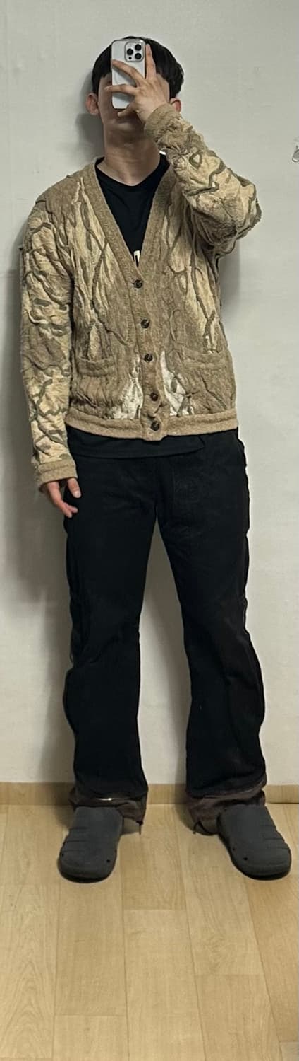 쿠지 케이블 니트 가디건 상품이미지5