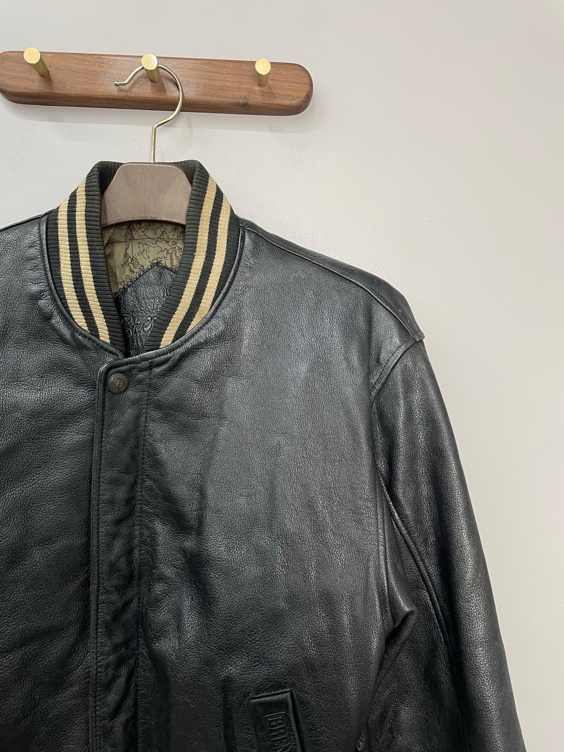 빈티지 블렌따노 블랙 카우 레더자켓 H1037 상품이미지3