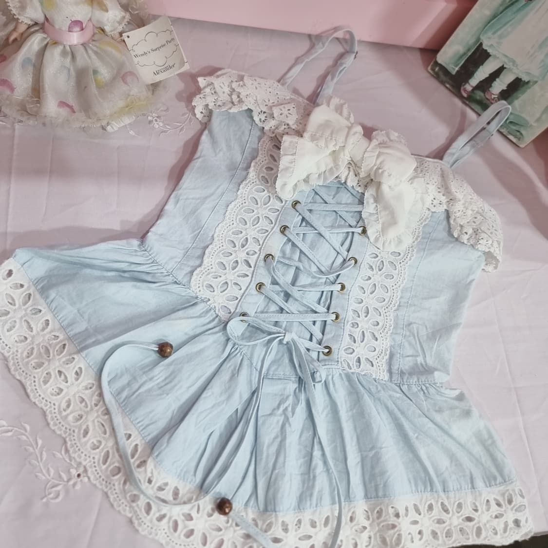 리즈리사(LIZ LISA) 연청 레이스 코르셋 탑 상품이미지2