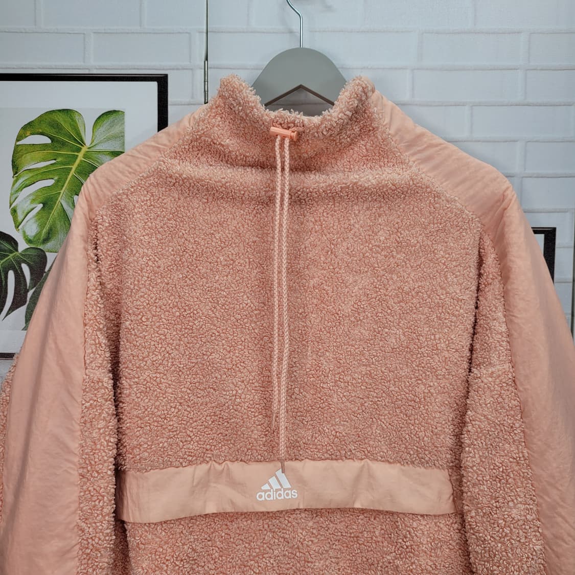 아디다스 플리스 방풍 하이넥 뽀글이 후리스 스웨터 거의새옷 M사이즈 상품이미지2