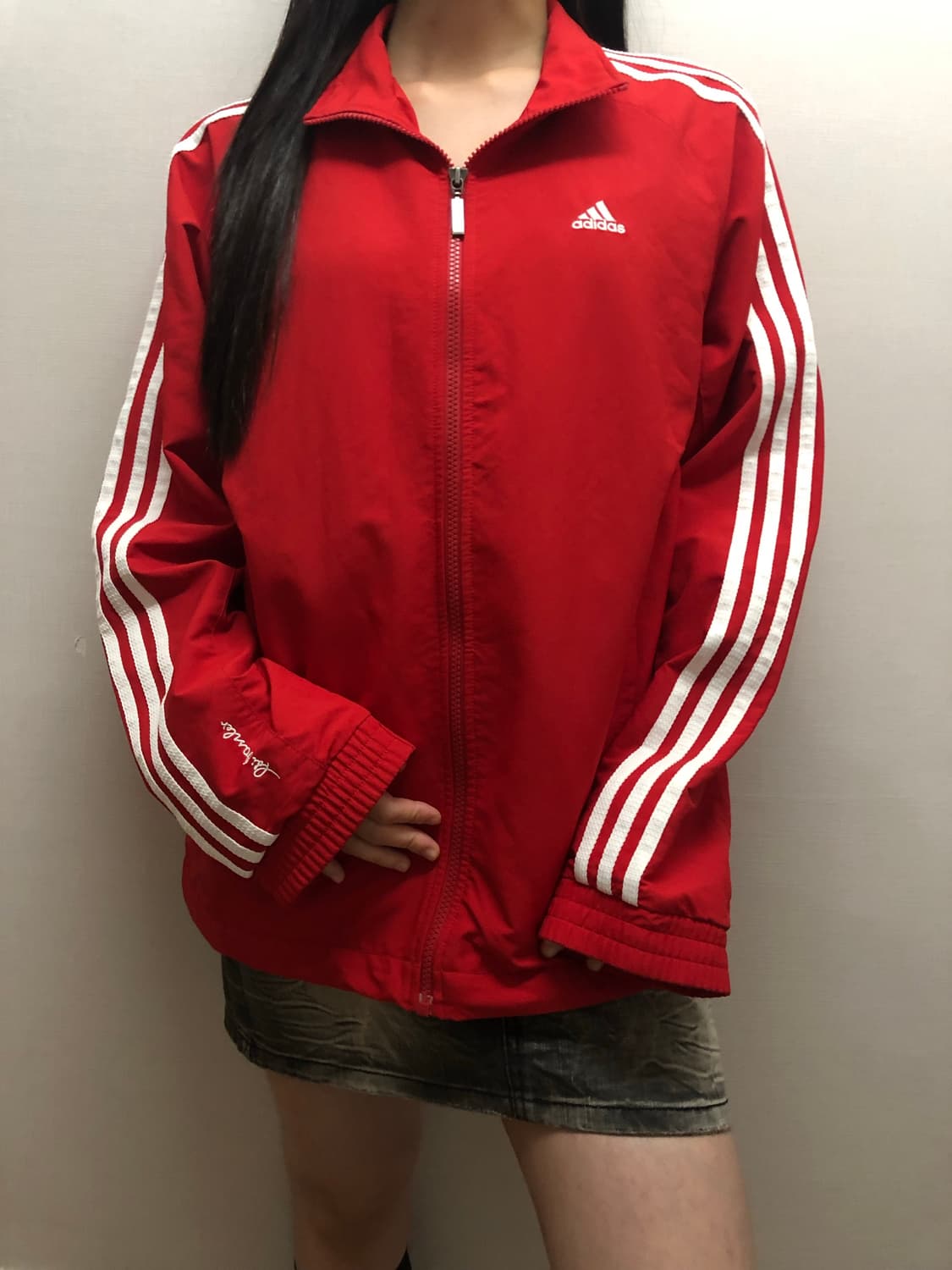 빈티지 아디다스 레드 바람막이 상품이미지9