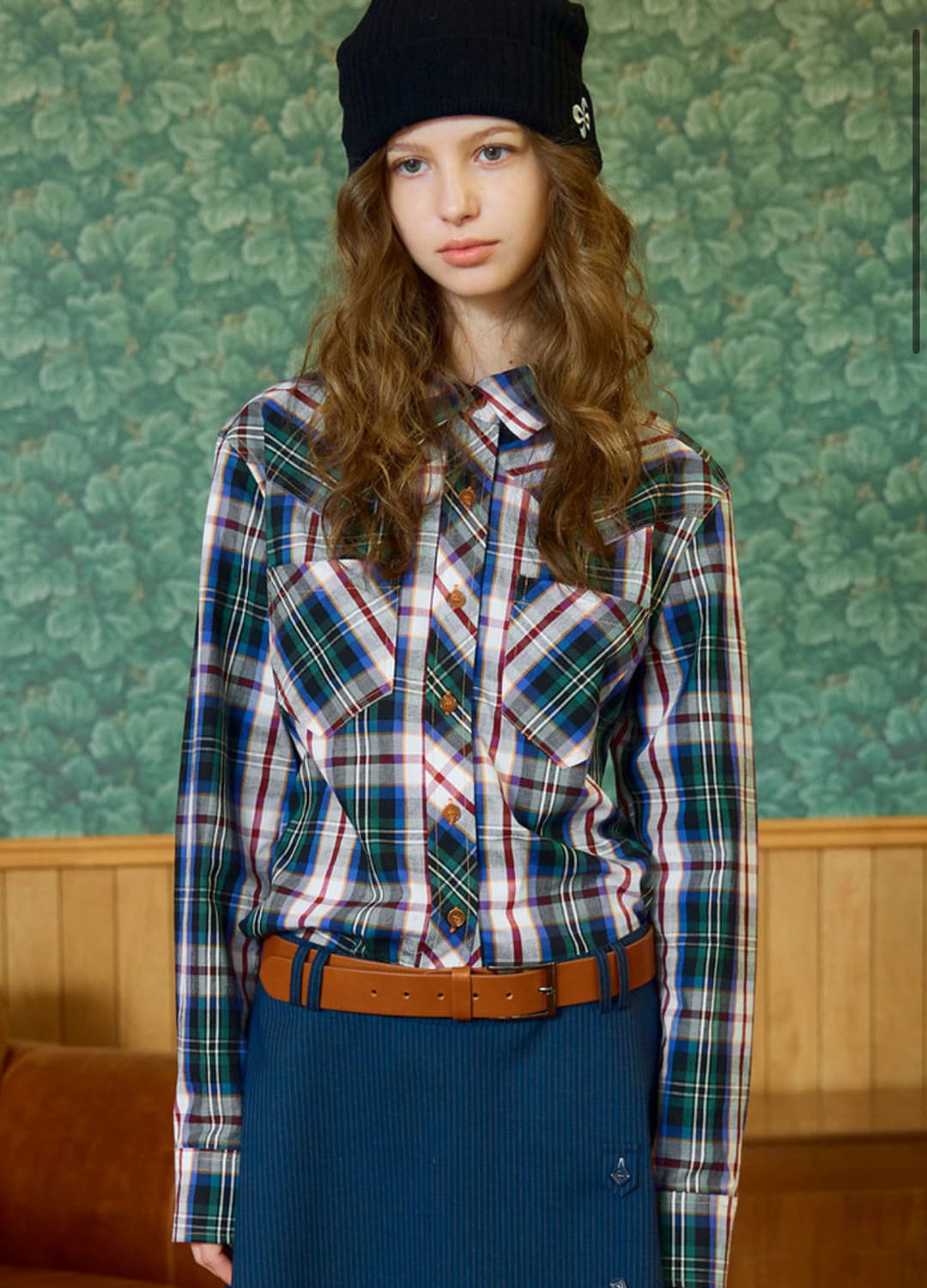 헤레틱 웨스턴 체크 셔츠 퍼플 상품이미지1